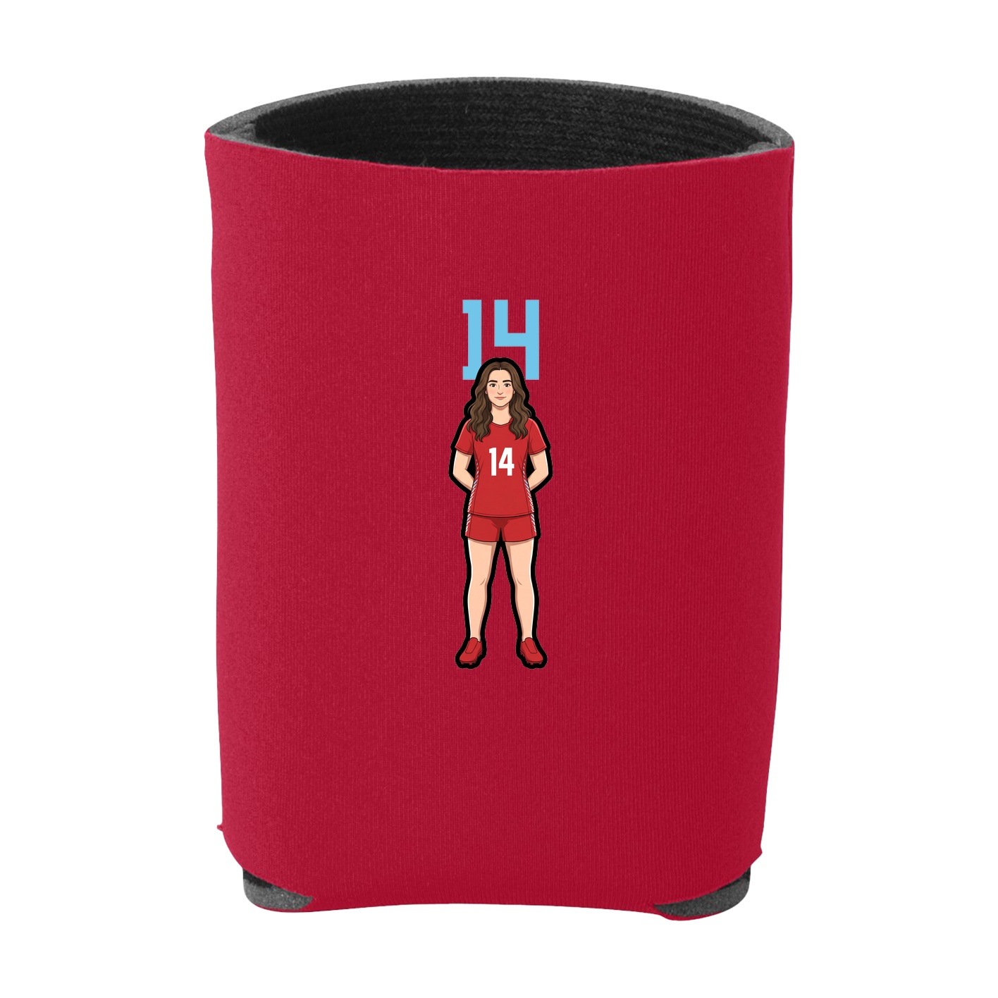 Can Holder — Number Top in Red