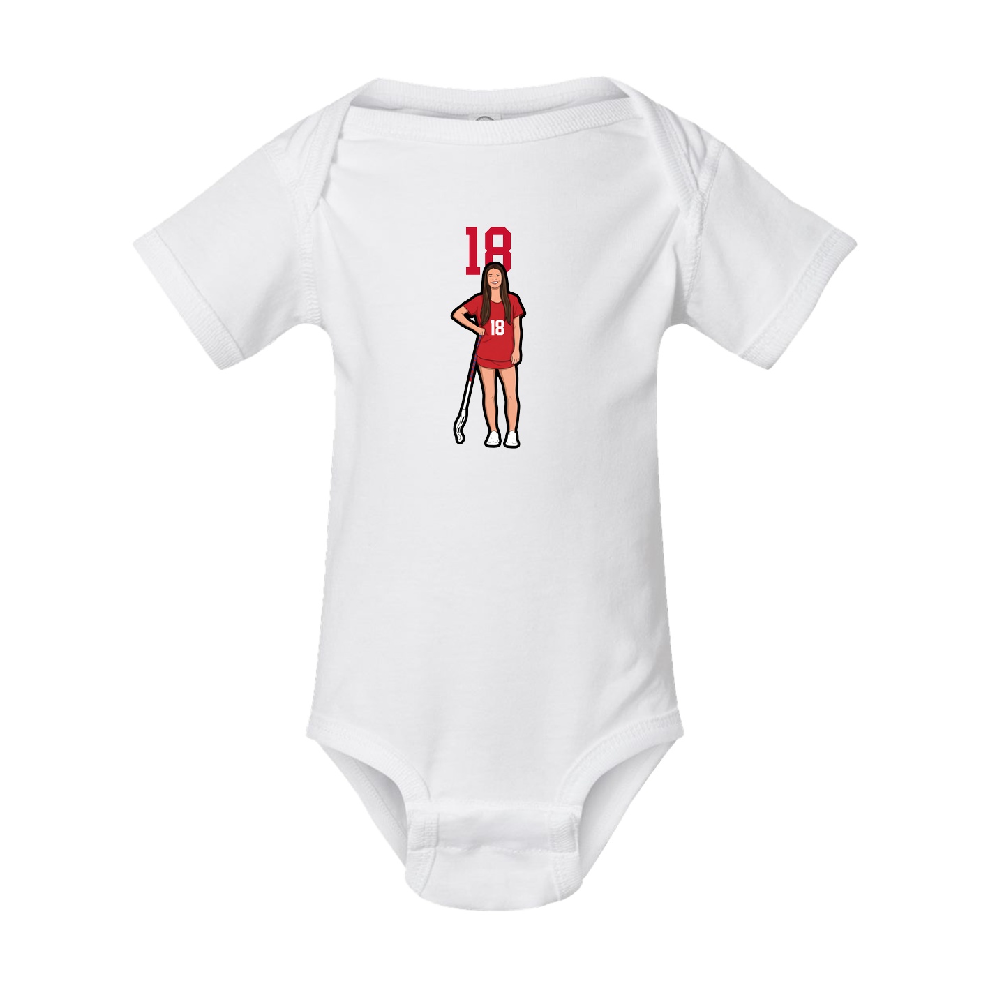 Baby Onesie — Number Top in White