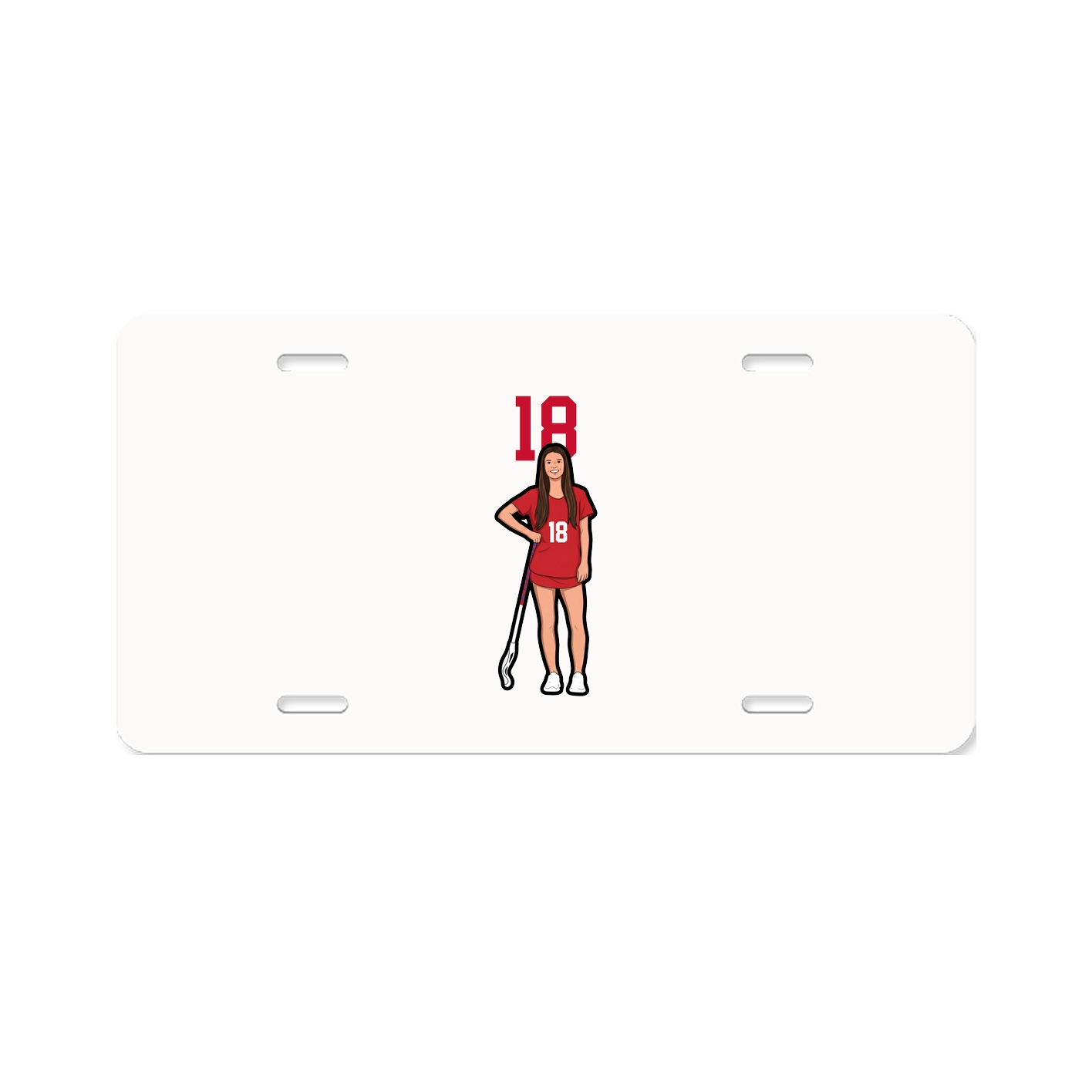 License Plate — Number Top in Classic