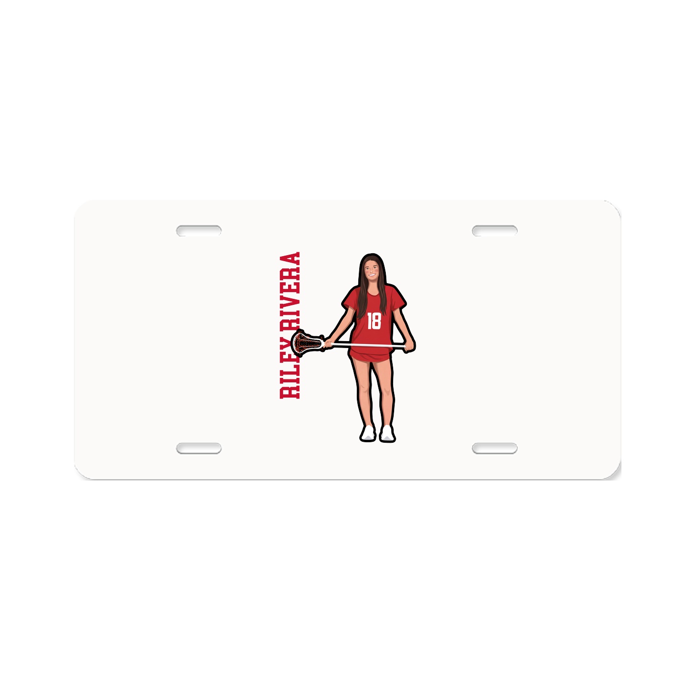 License Plate — Name Vertical in Classic