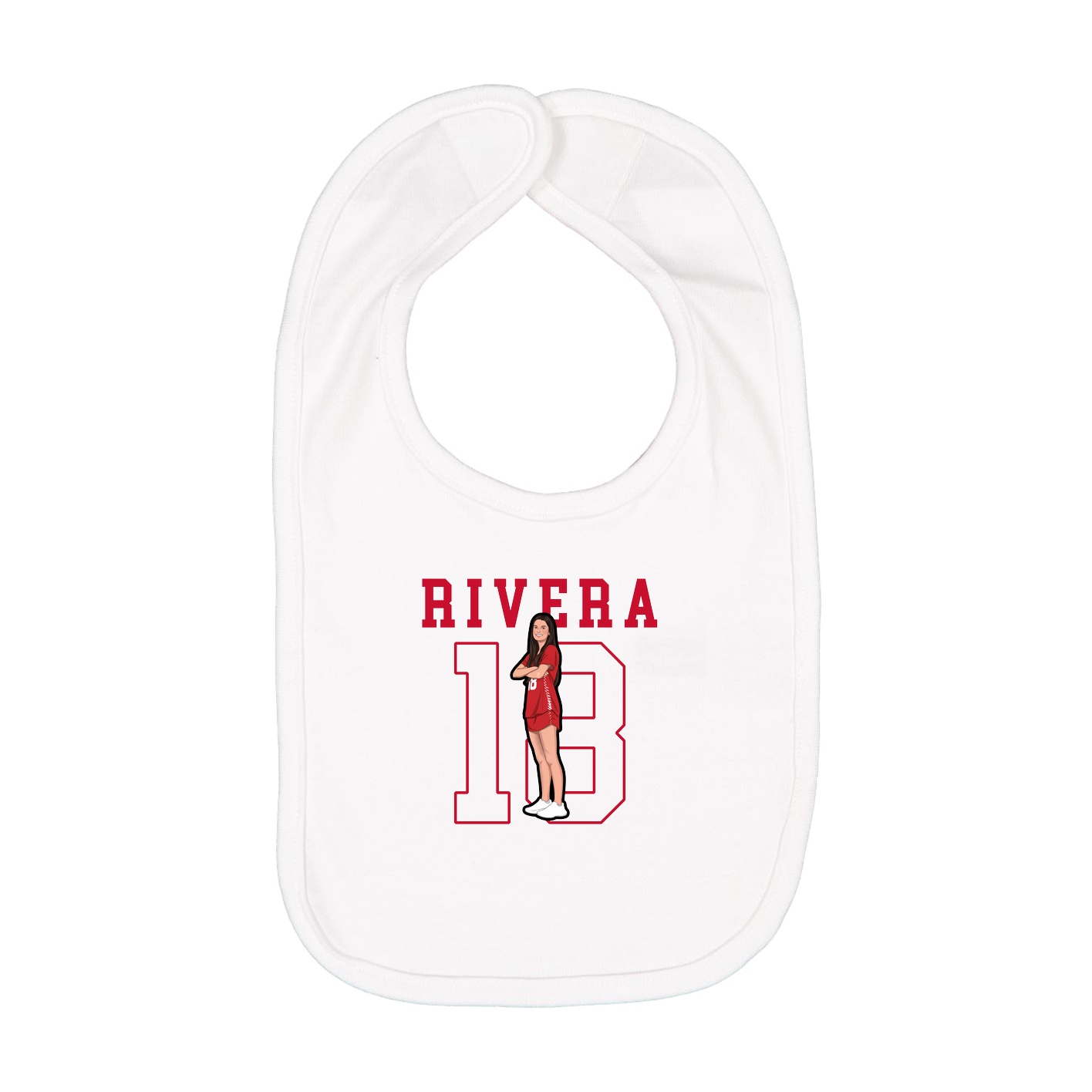 Infant Bib — Shirsey in White