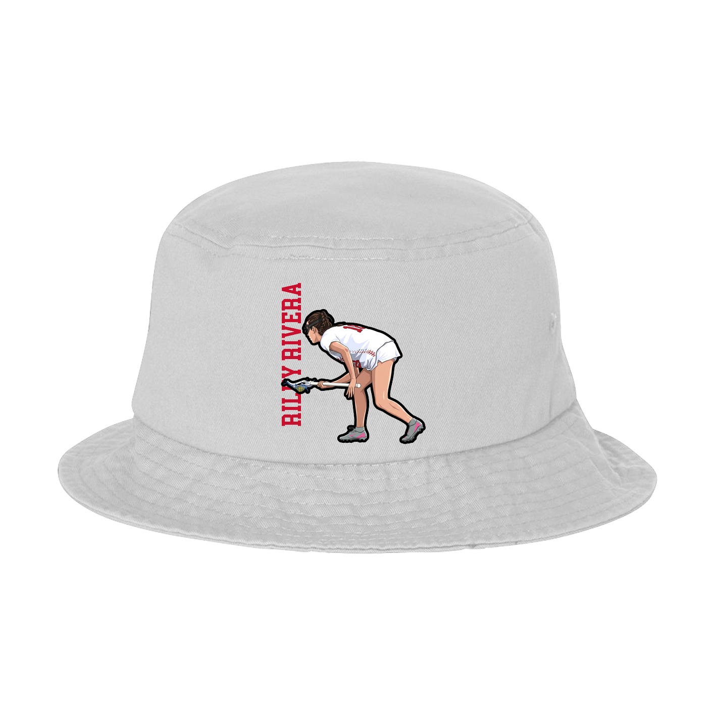 Bucket Cap — Name Vertical in White