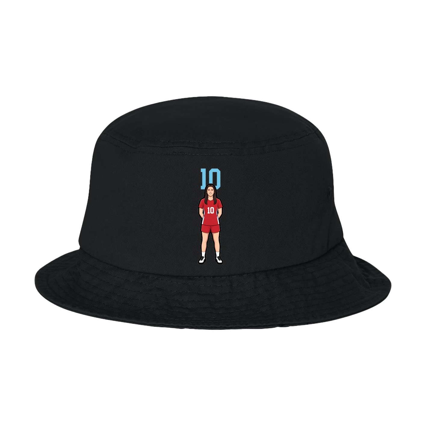 Bucket Cap — Number Top in Black