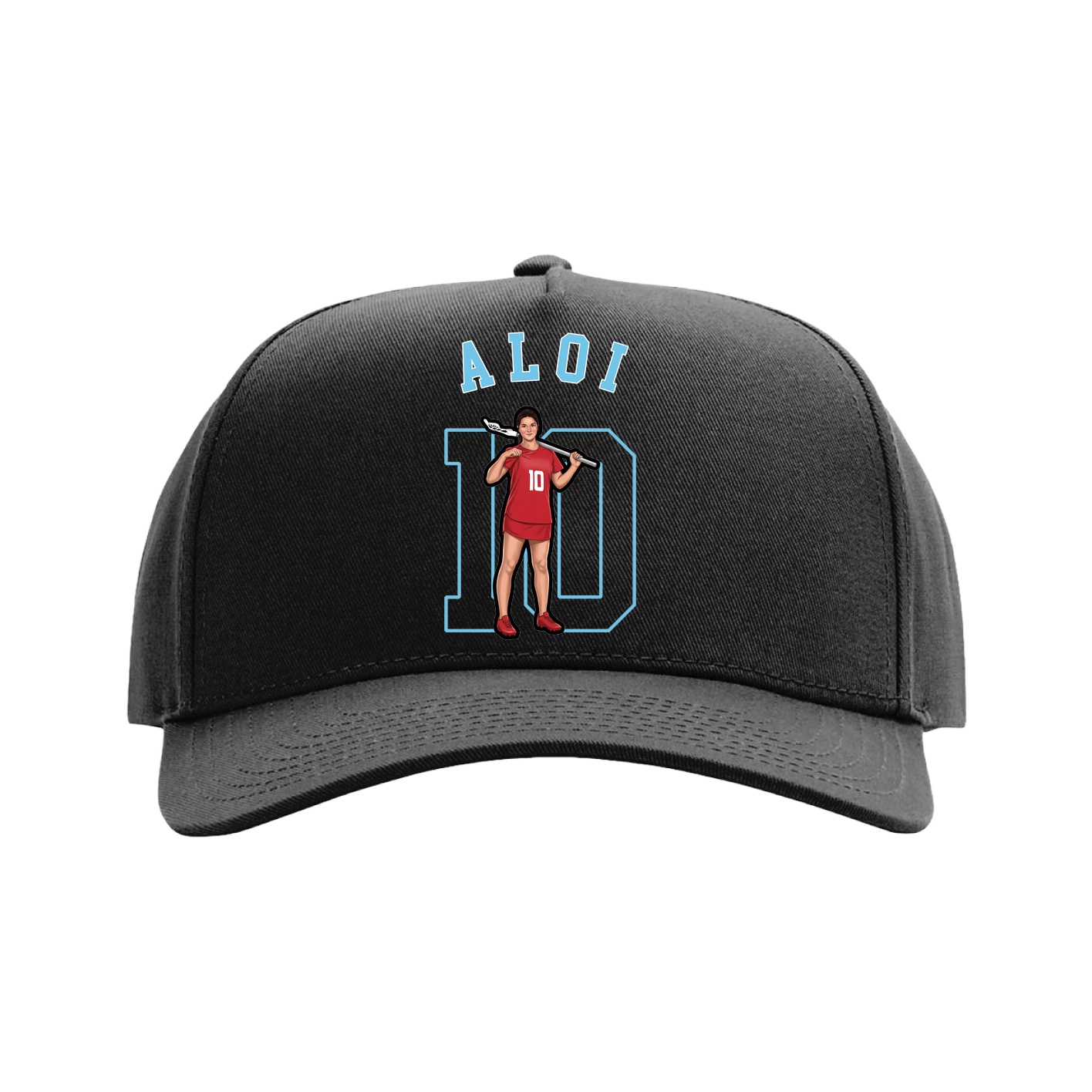 Full Fabric Five-Panel Champ Cap — Shirsey Arch in Black