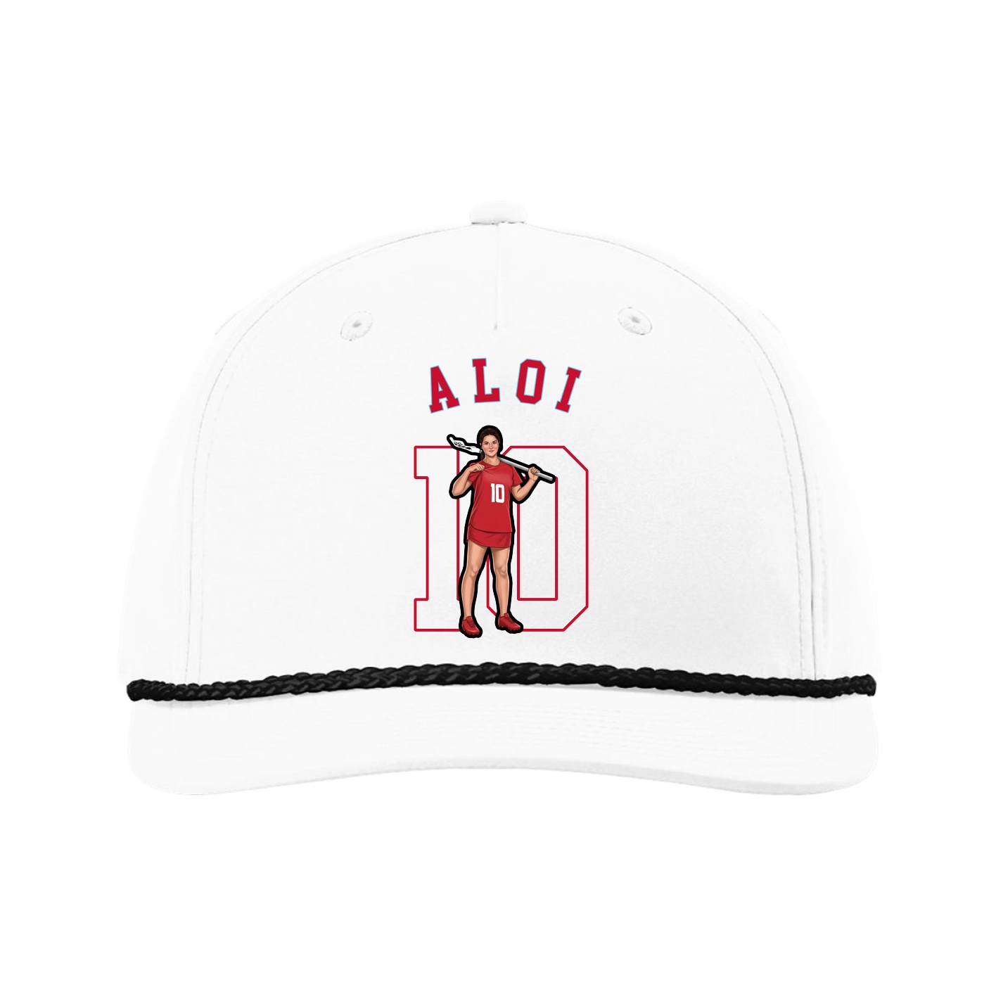 Five-Panel Classic Rope Cap — Shirsey Arch in White