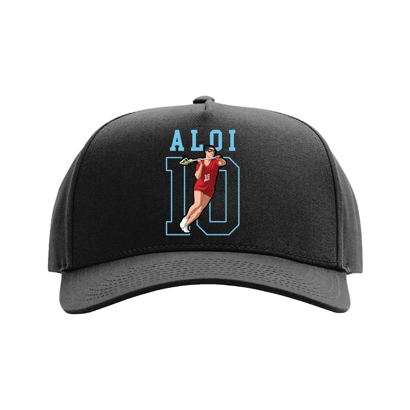 Full Fabric Five-Panel Champ Cap — Shirsey in Black