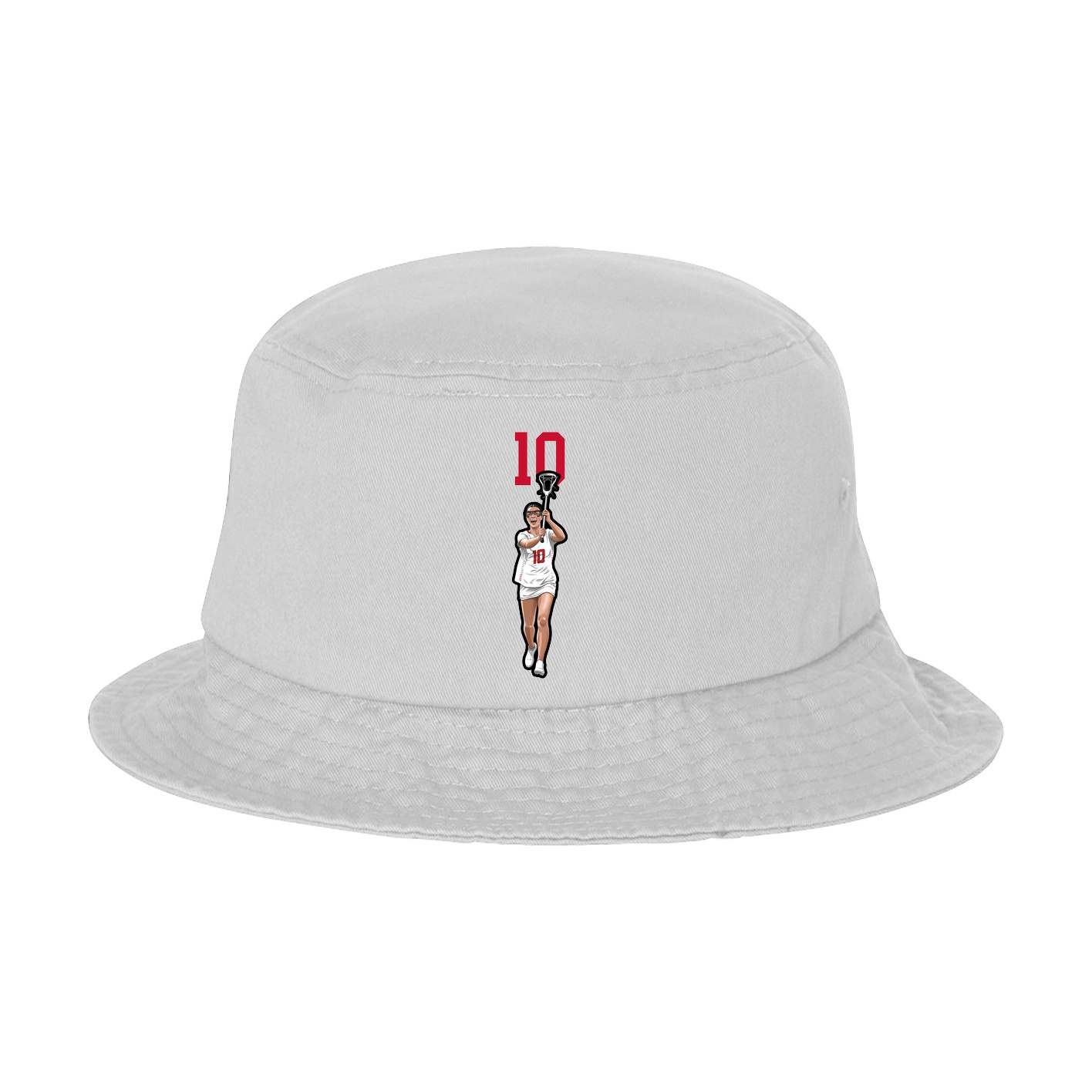 Bucket Cap — Number Top in White