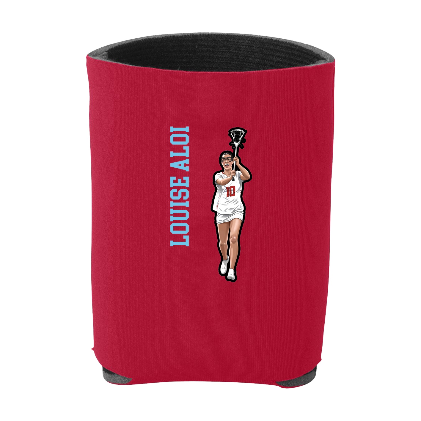 Can Holder — Name Vertical in Red