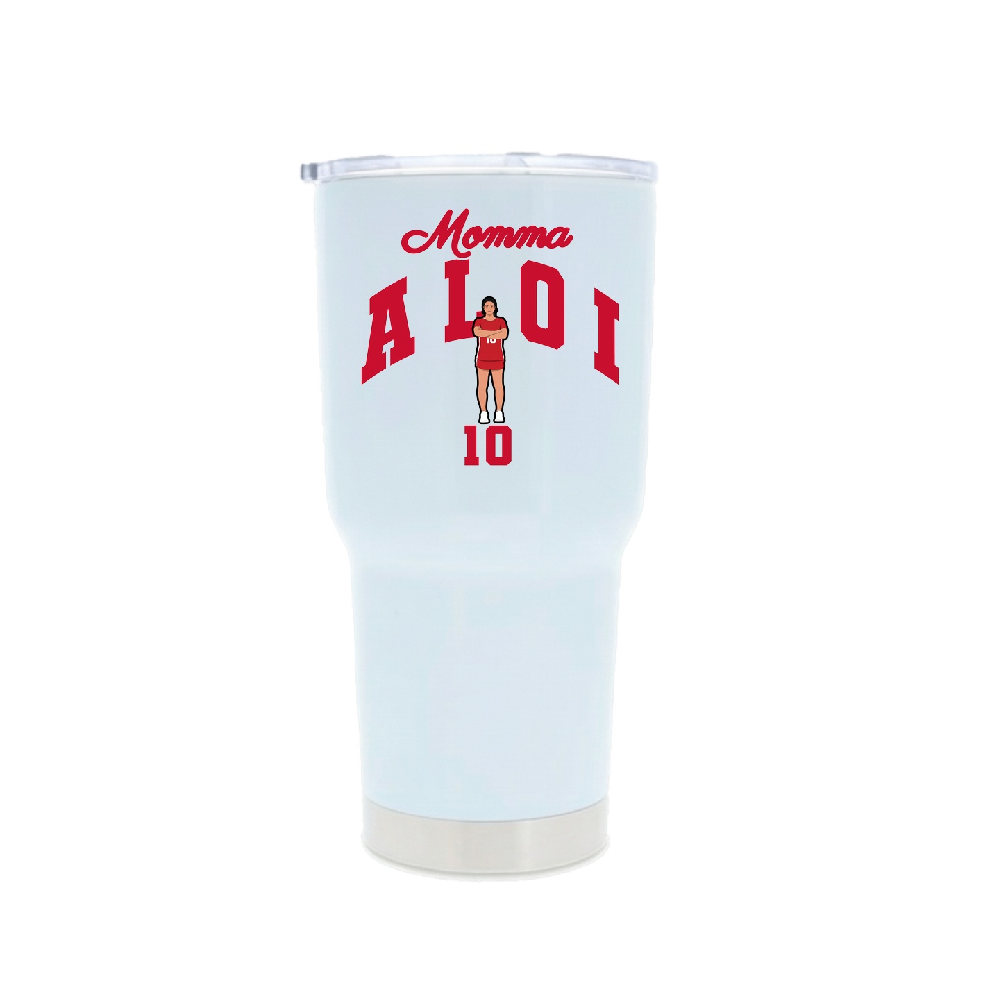 30oz Stainless Steel Tumbler — Mothers Day Arch in White