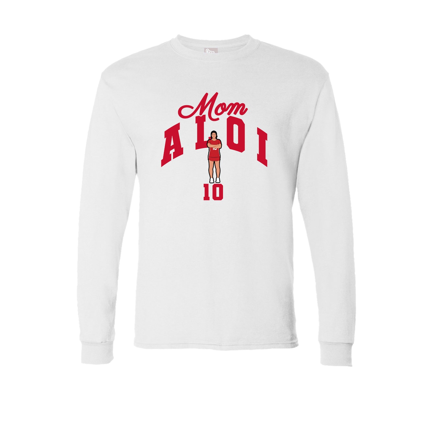Long Sleeve Tee — Mothers Day Arch in White