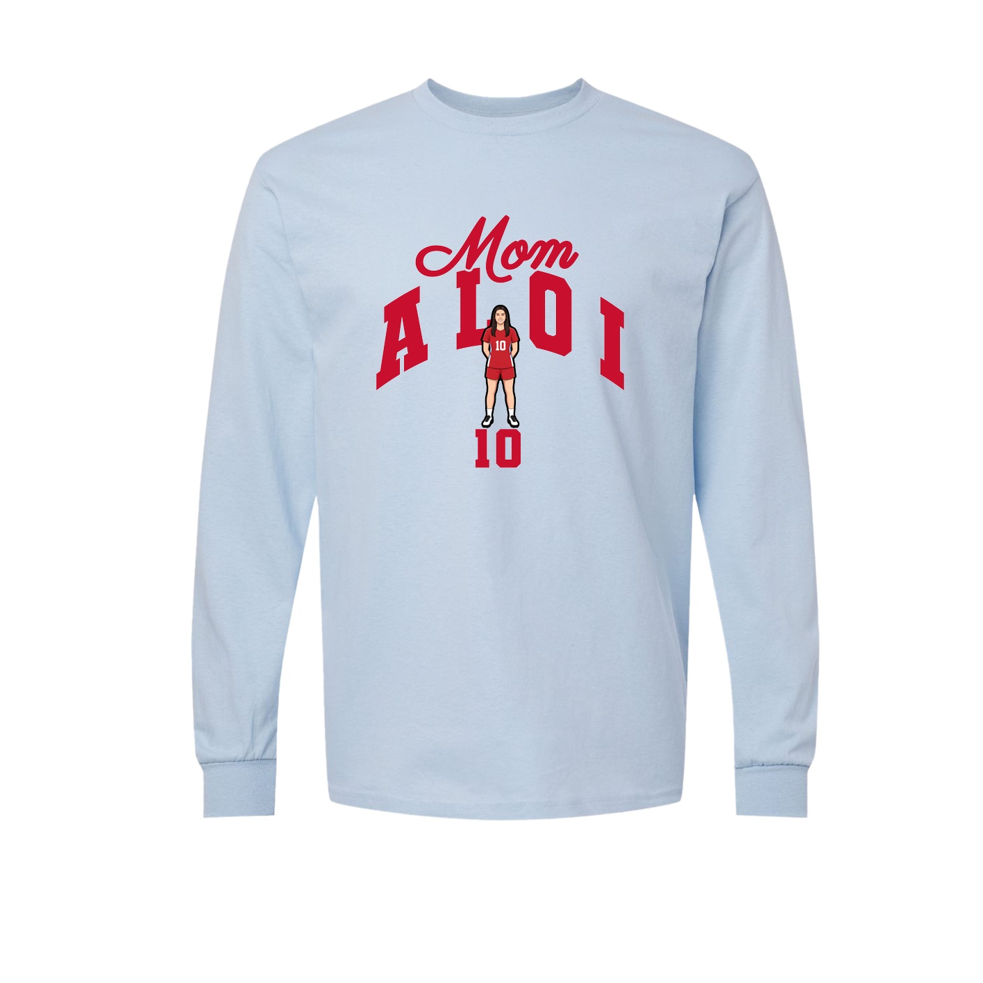 Long Sleeve Tee — Mothers Day Arch in Light Blue