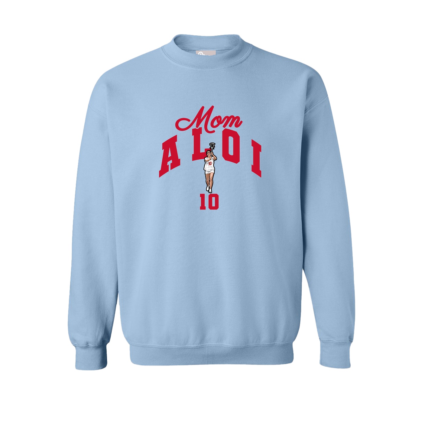 Fleece Crew — Mothers Day Arch in Light Blue