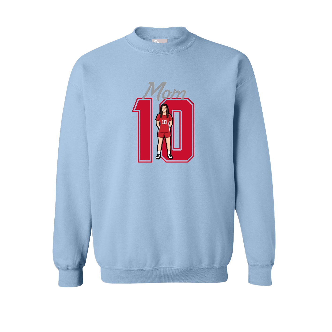 Fleece Crew — Mothers Day Shirsey in Light Blue