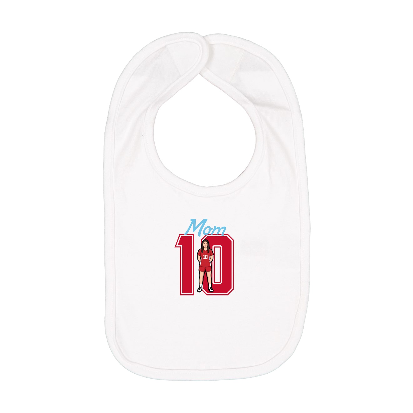 Infant Bib — Mothers Day Shirsey in White