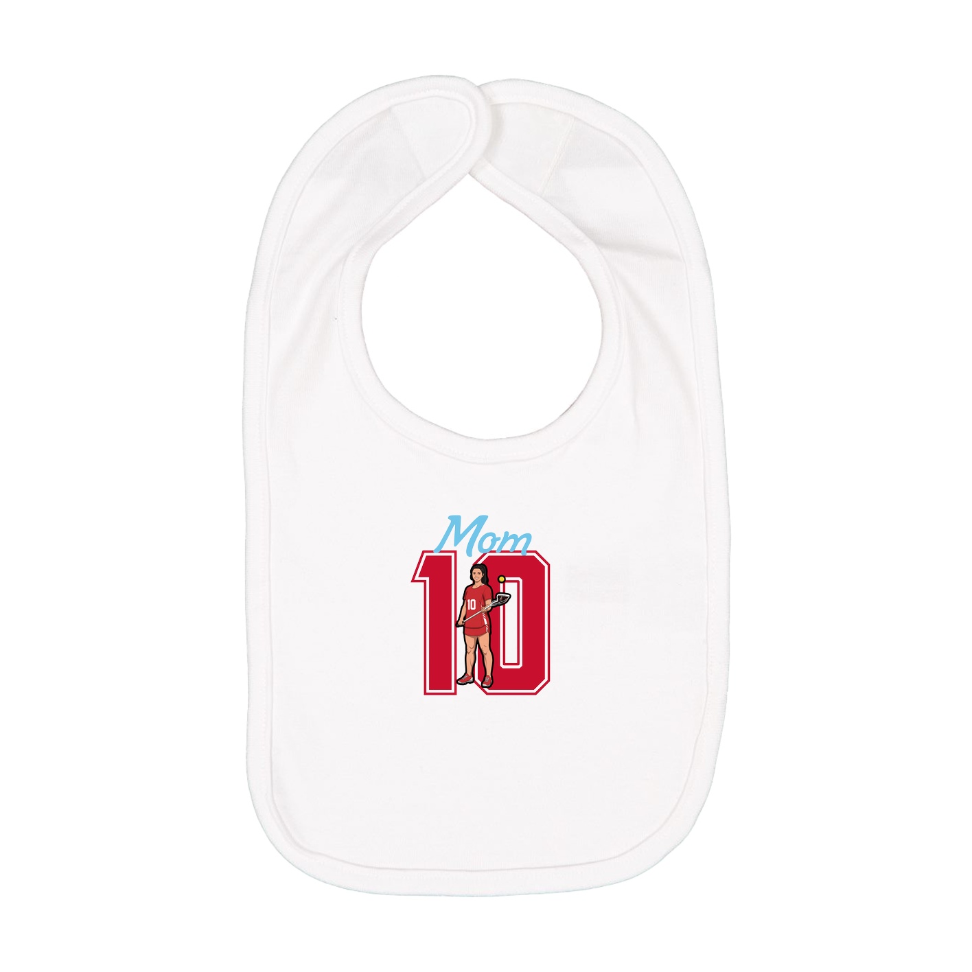 Infant Bib — Mothers Day Shirsey in White