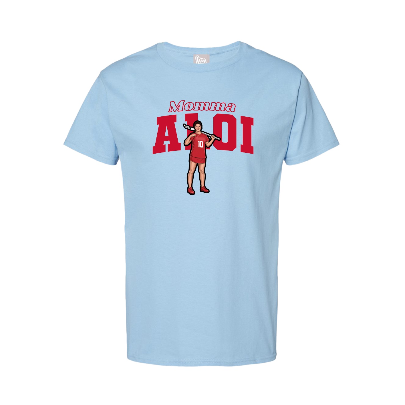 Youth Tee — Mothers Day Block in Light Blue