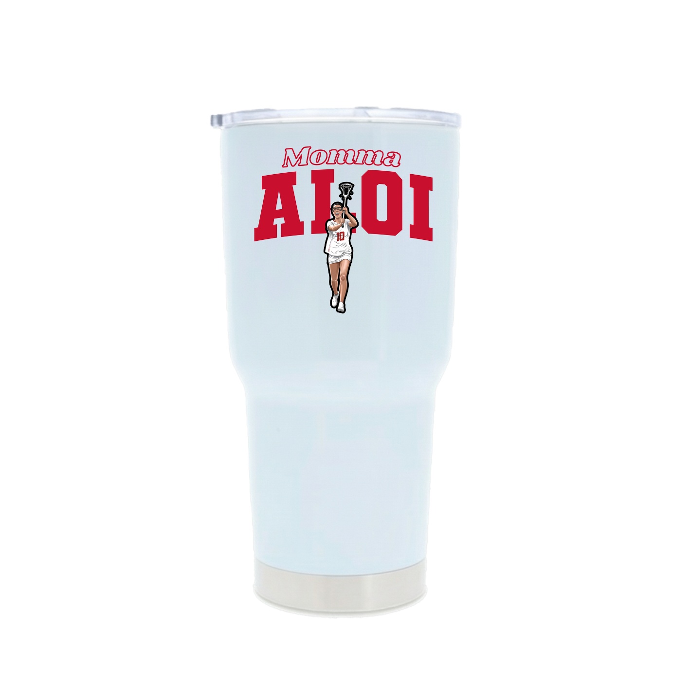 30oz Stainless Steel Tumbler — Mothers Day Block in White