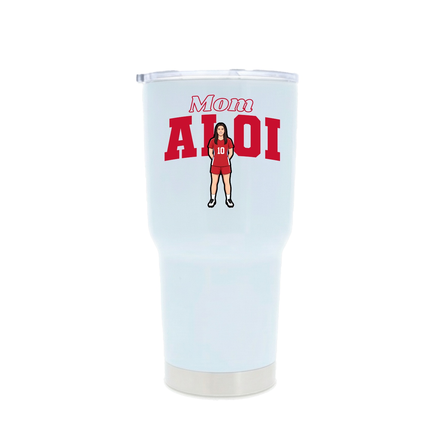 30oz Stainless Steel Tumbler — Mothers Day Block in White