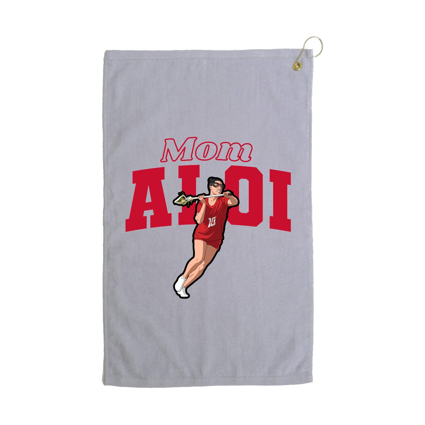 Golf Towel — Mothers Day Block in Grey