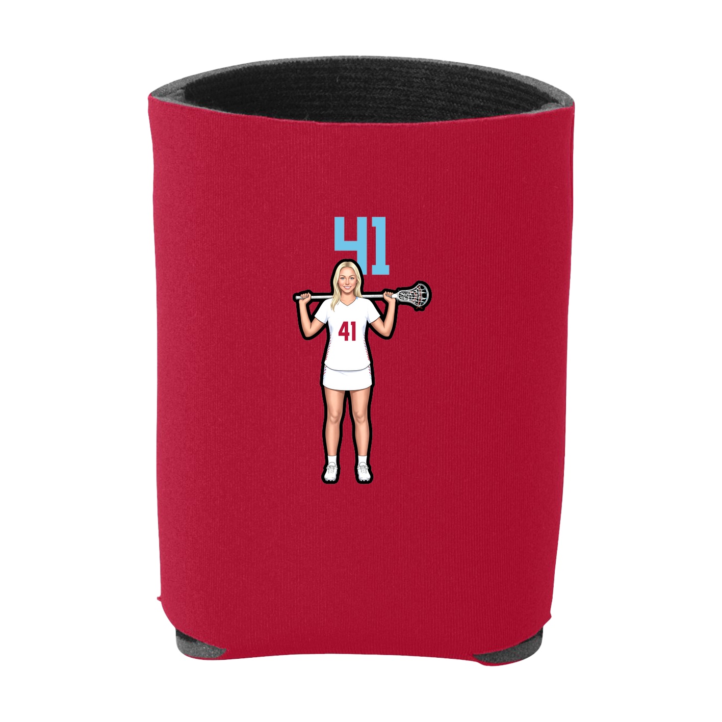 Can Holder — Number Top in Red