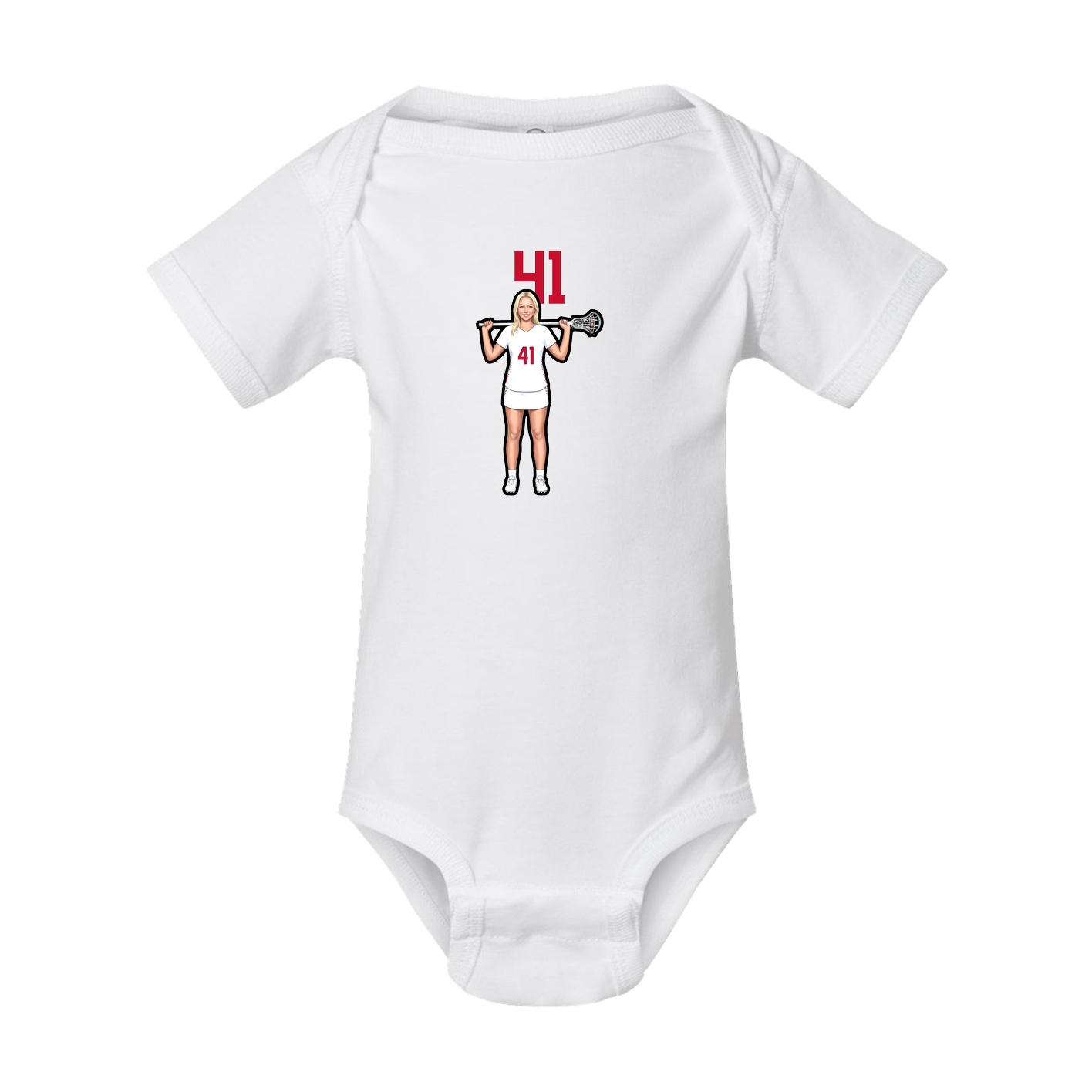 Baby Onesie — Number Top in White