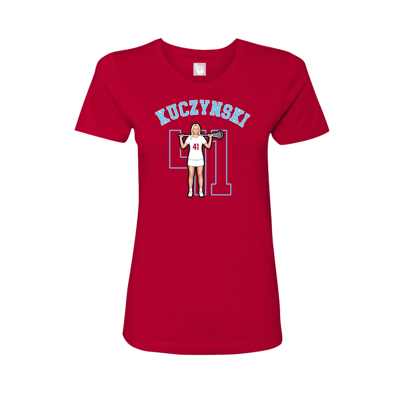Fitted Women's Tee — Shirsey Arch in Red