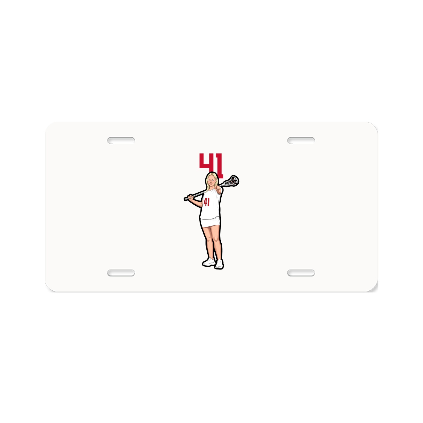 License Plate — Number Top in Classic