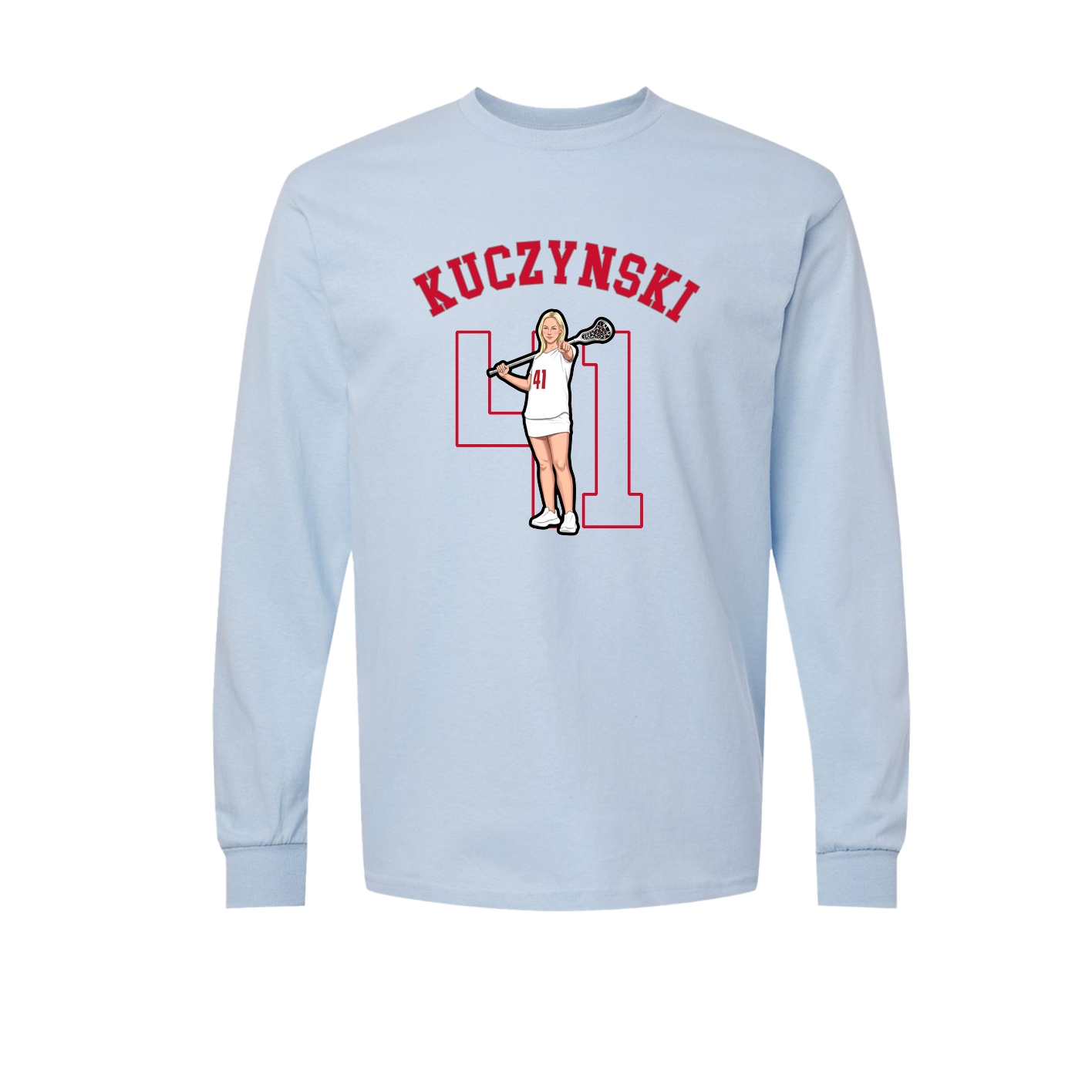 Long Sleeve Tee — Shirsey Arch in Light Blue