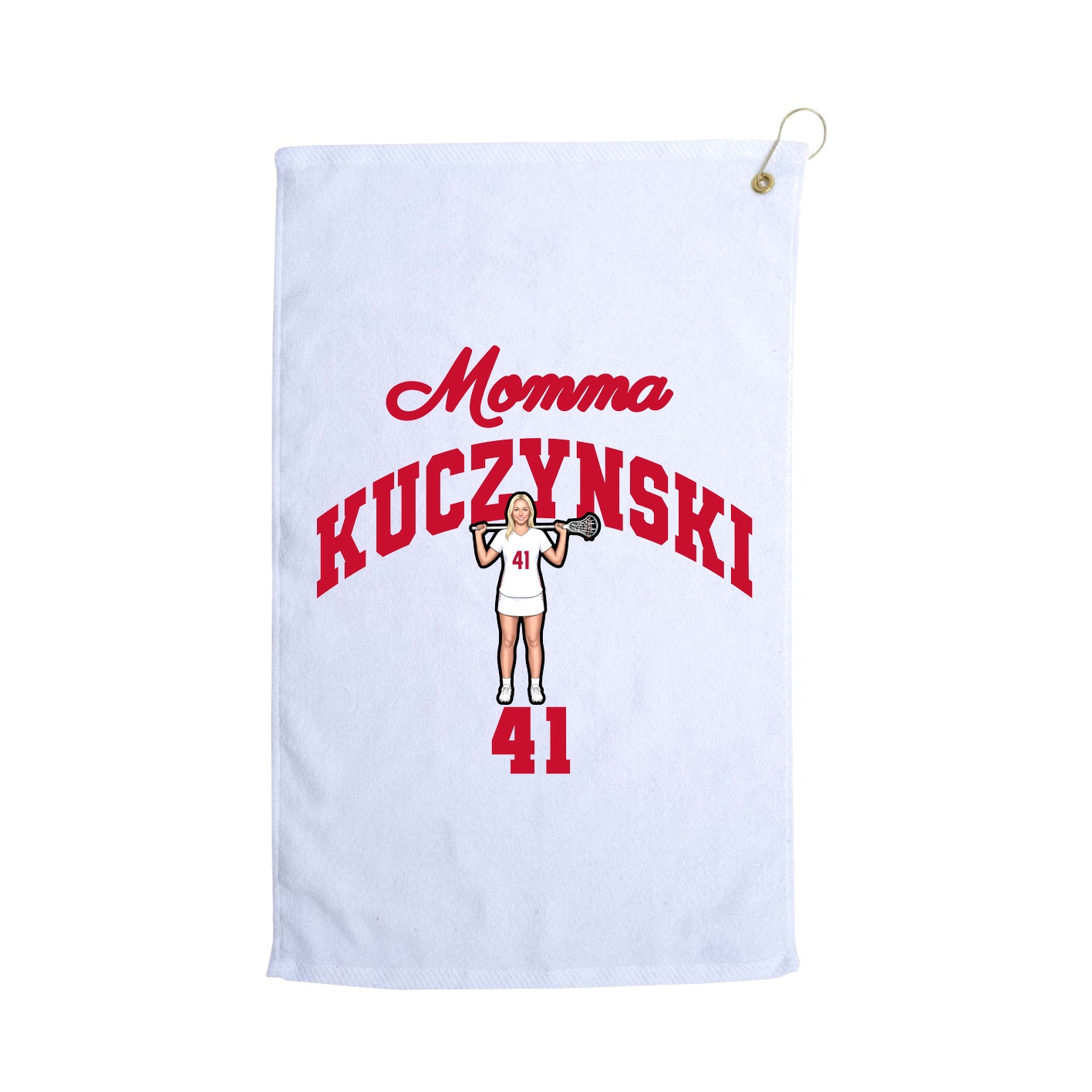 Golf Towel — Mothers Day Arch in White