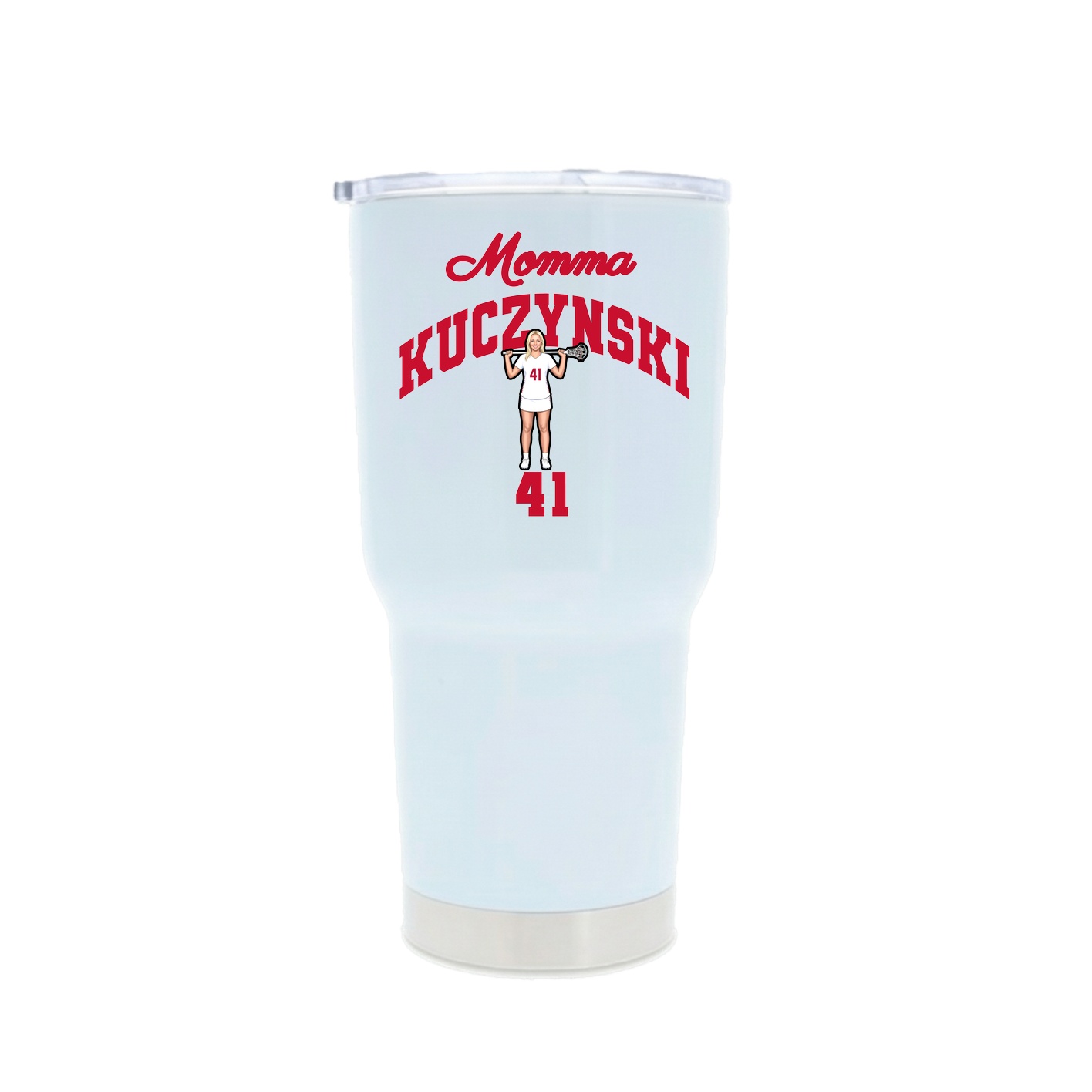 30oz Stainless Steel Tumbler — Mothers Day Arch in White