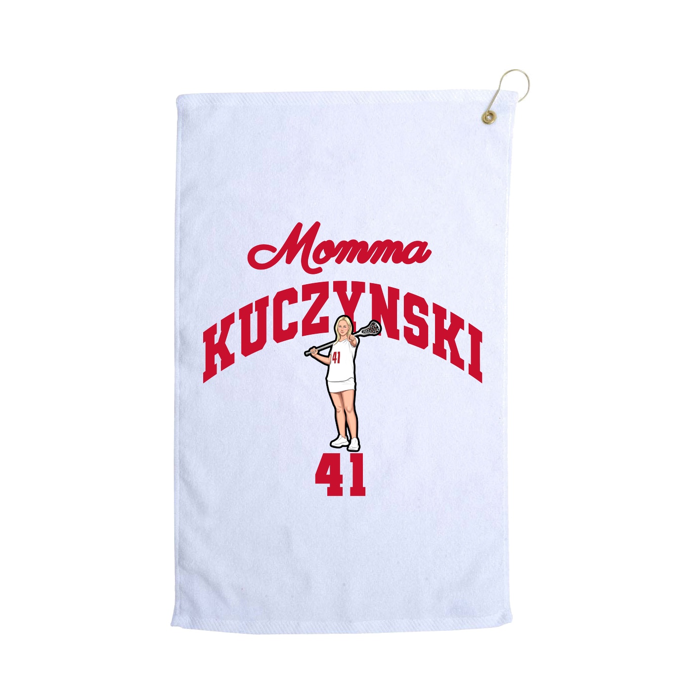 Golf Towel — Mothers Day Arch in White