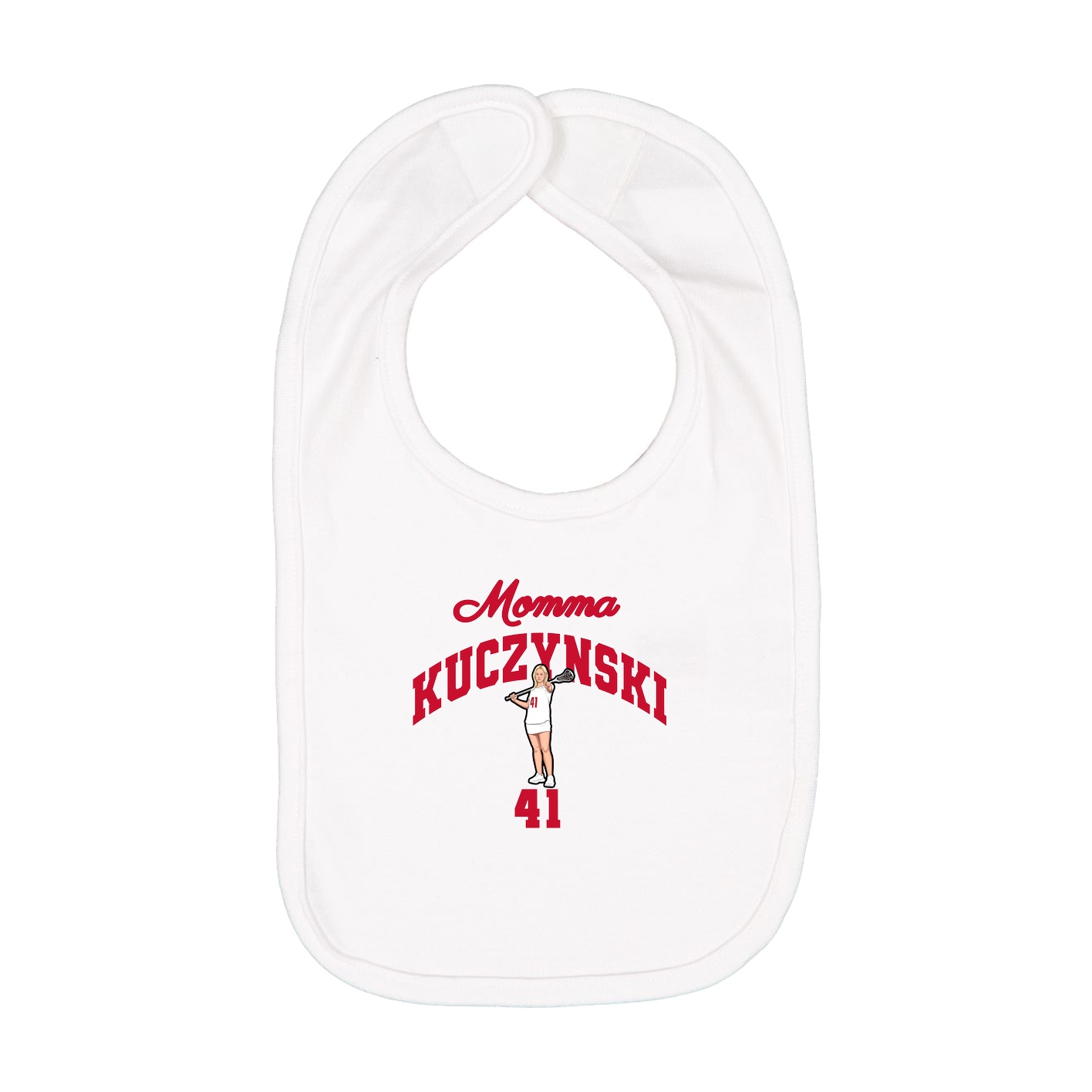 Infant Bib — Mothers Day Arch in White