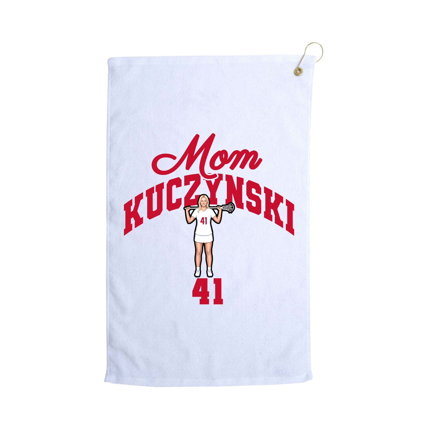 Golf Towel — Mothers Day Arch in White