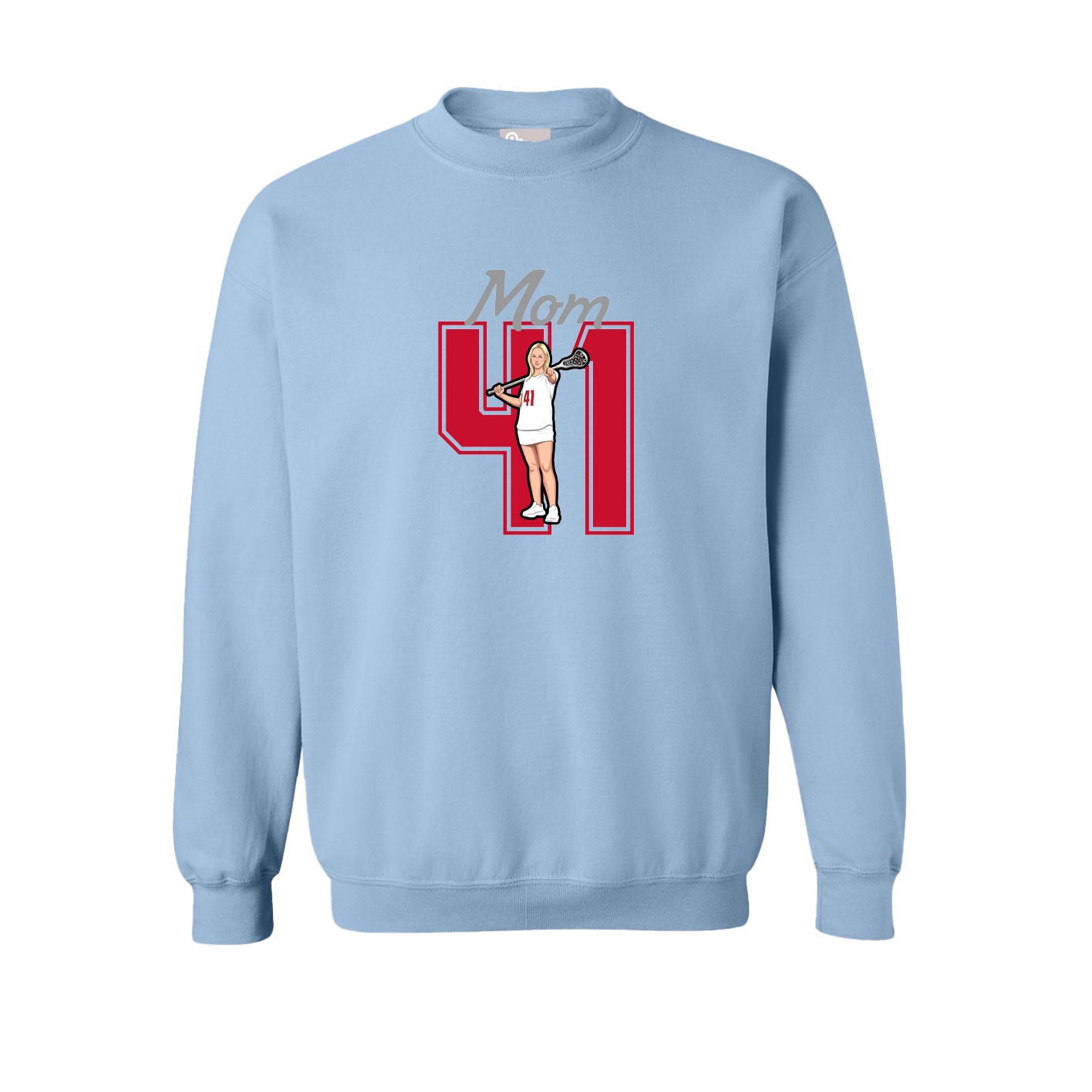 Fleece Crew — Mothers Day Shirsey in Light Blue