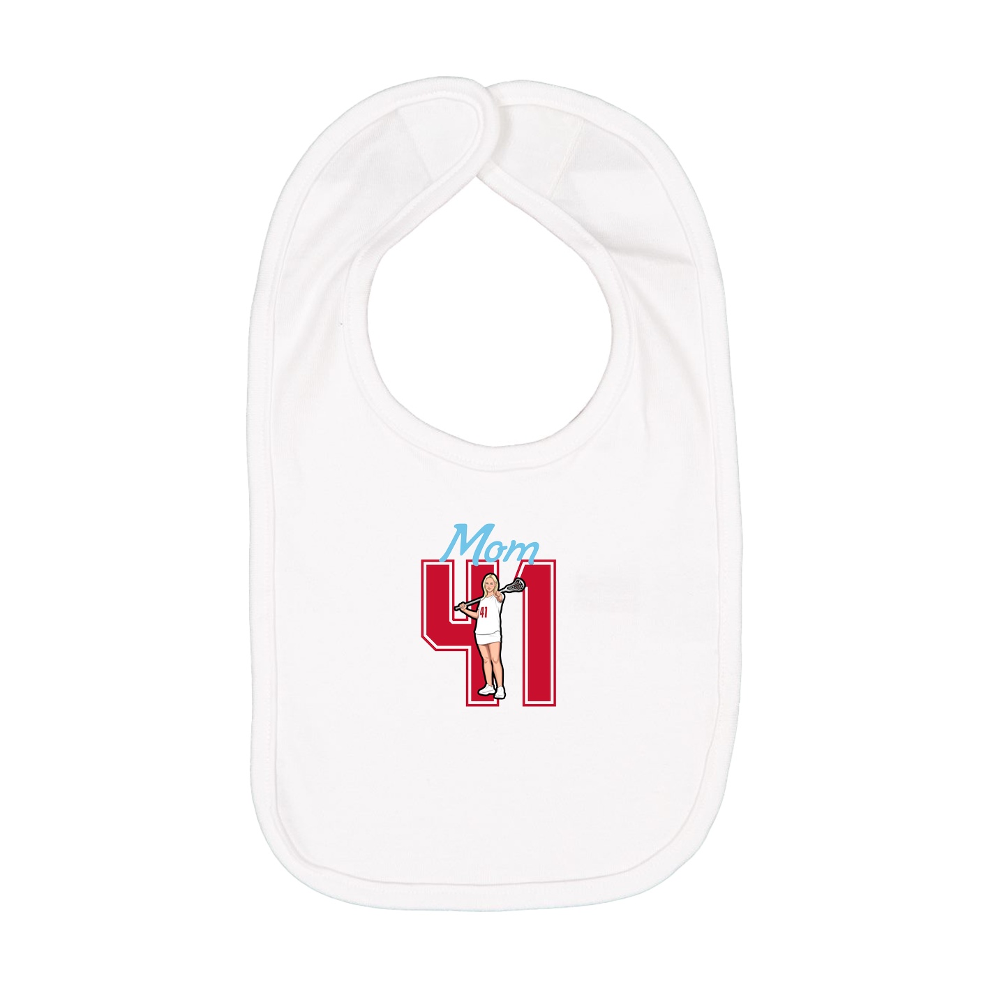Infant Bib — Mothers Day Shirsey in White