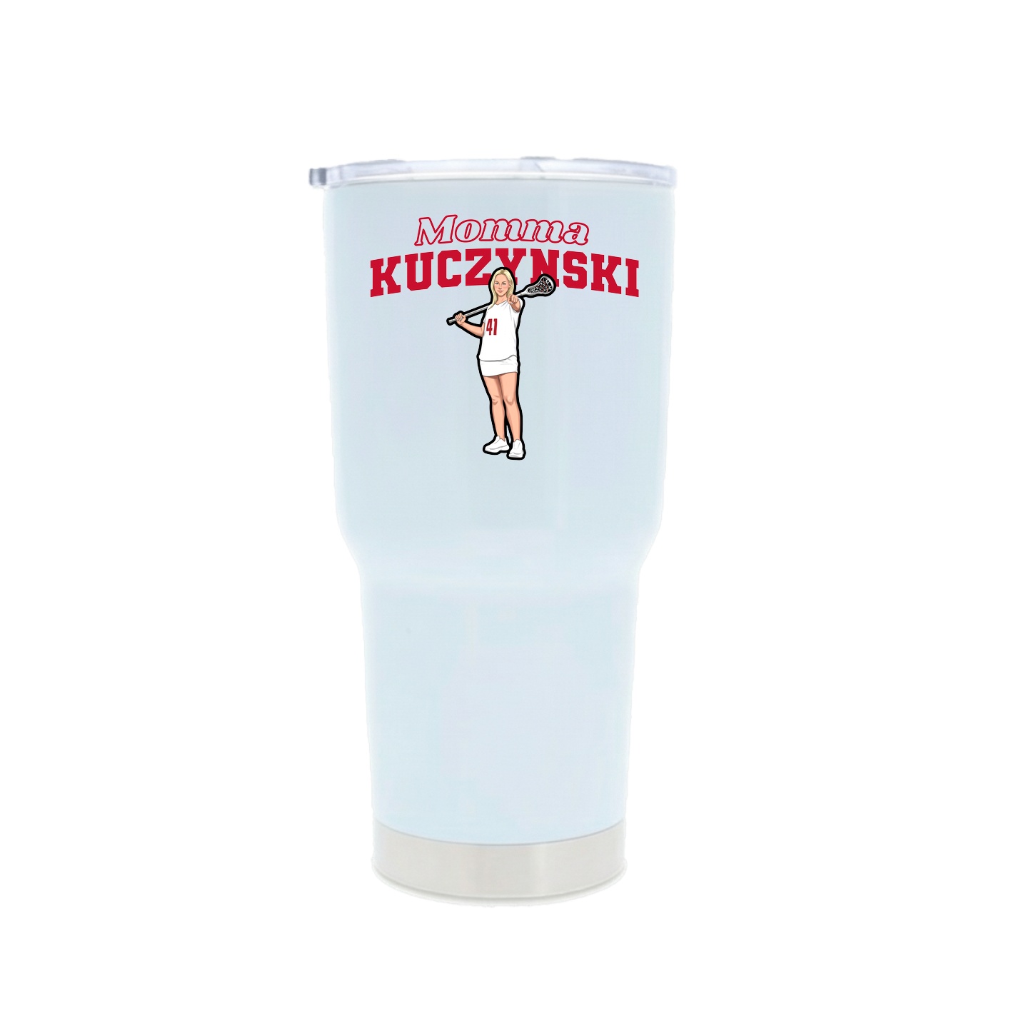 30oz Stainless Steel Tumbler — Mothers Day Block in White