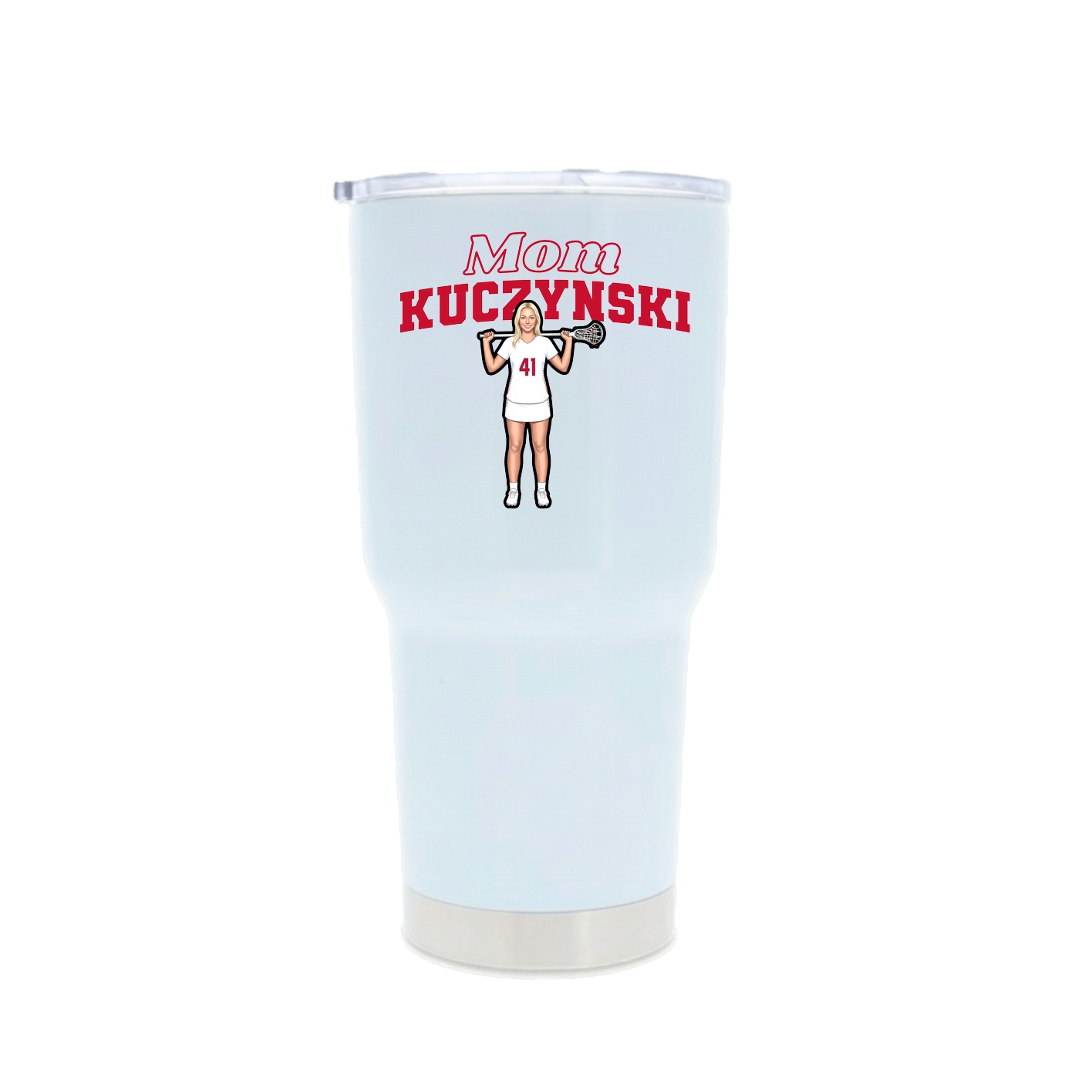 30oz Stainless Steel Tumbler — Mothers Day Block in White