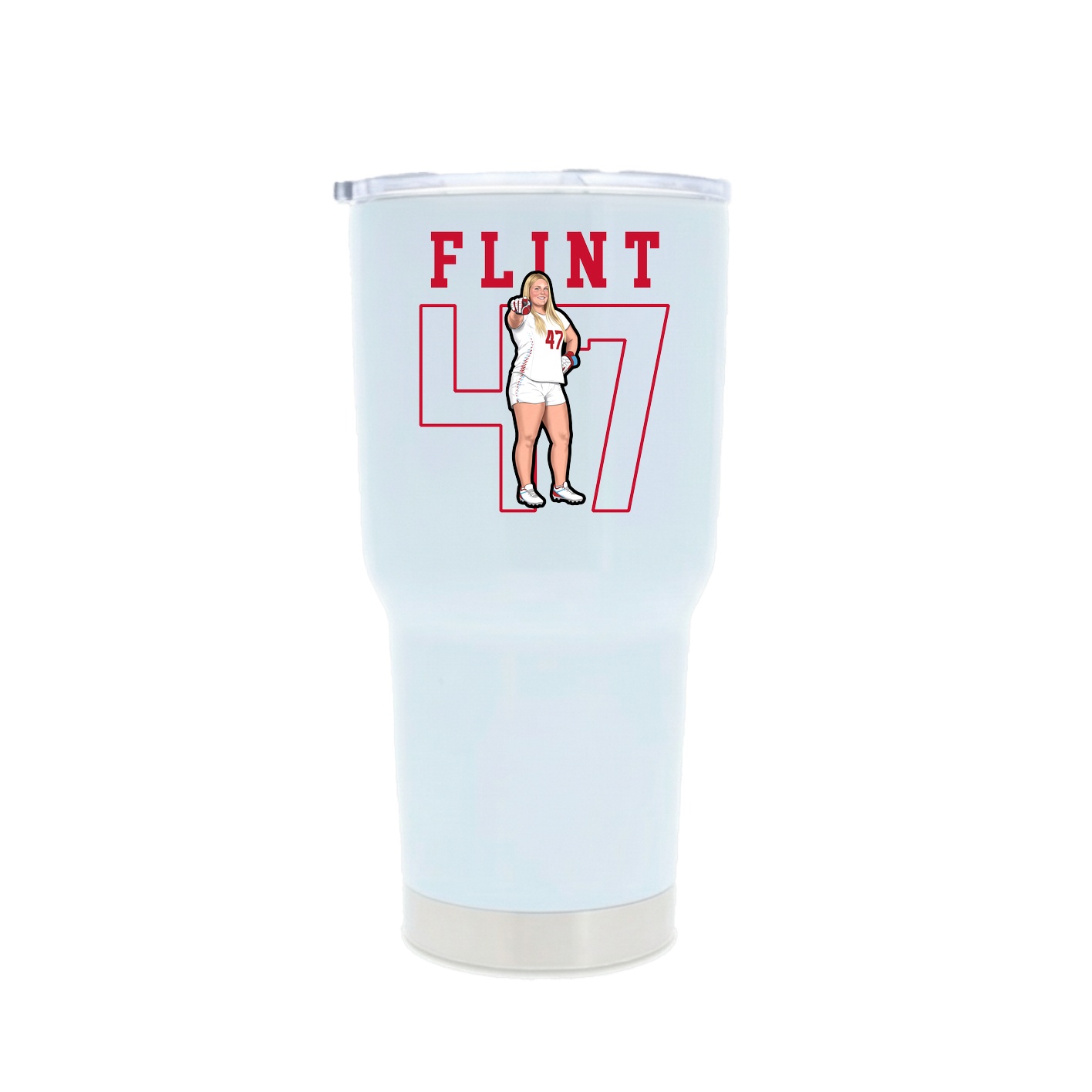 30oz Stainless Steel Tumbler — Shirsey in White