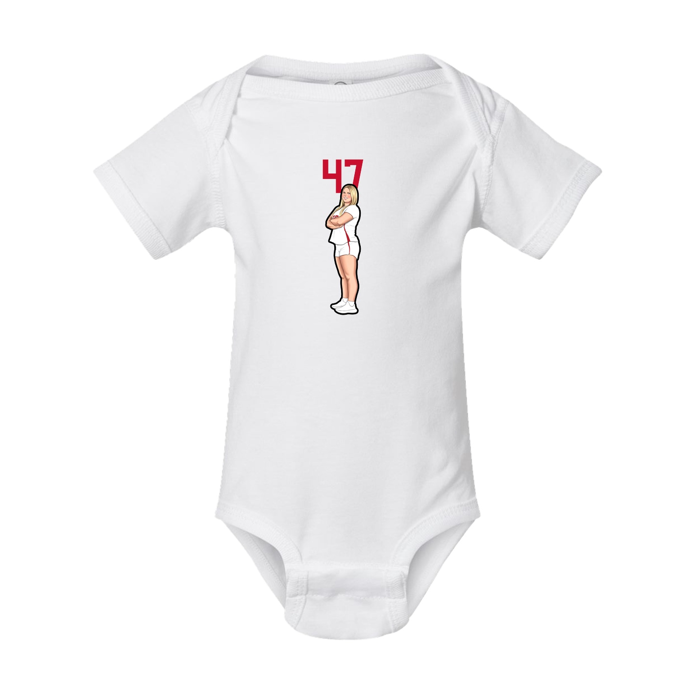 Baby Onesie — Number Top in White