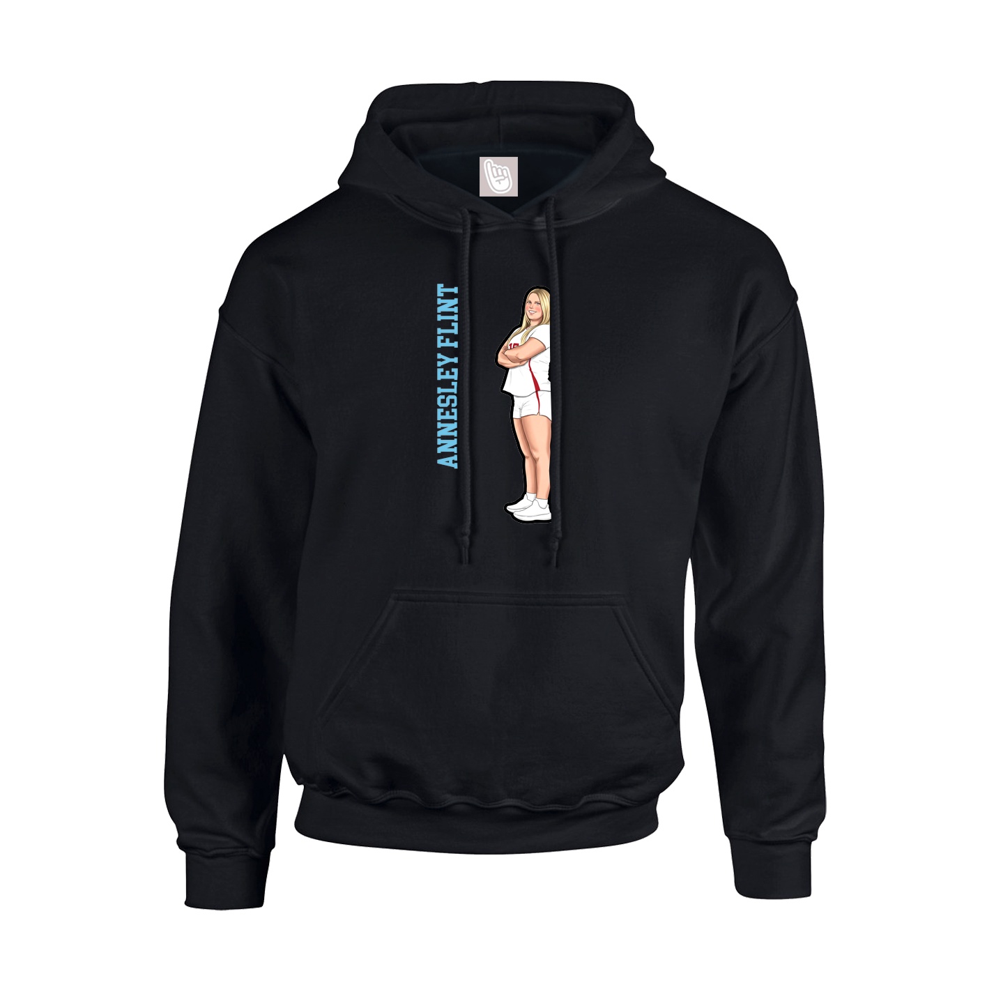 Youth Hoodie — Name Vertical in Black