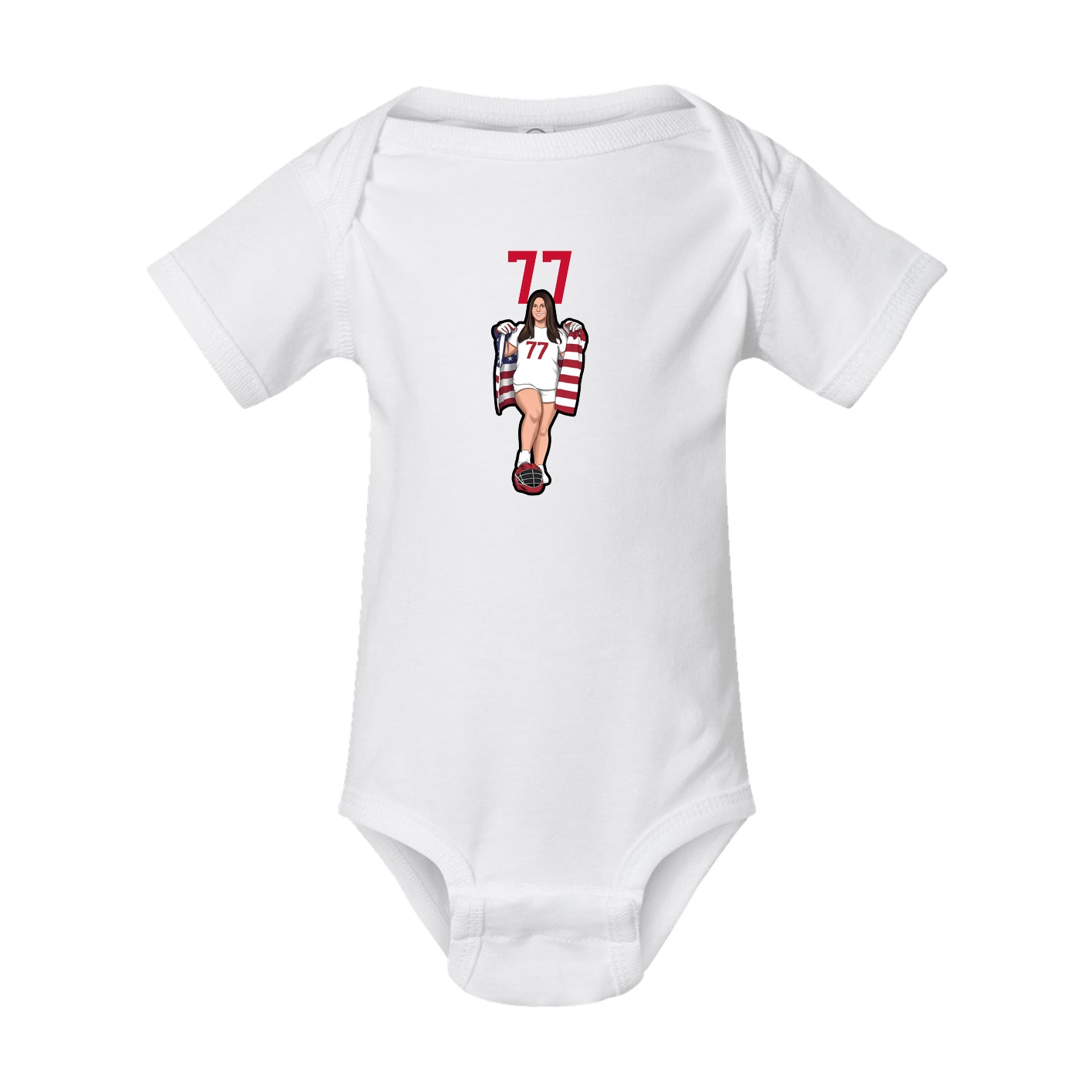 Baby Onesie — Number Top in White
