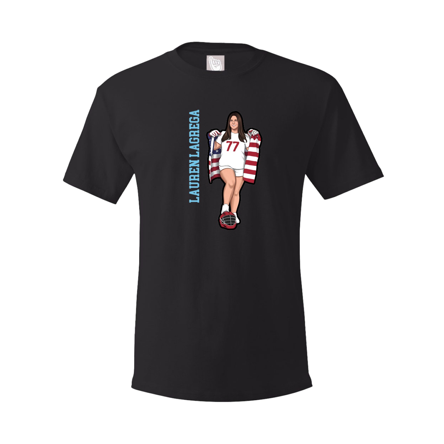 Tee — Name Vertical in Black