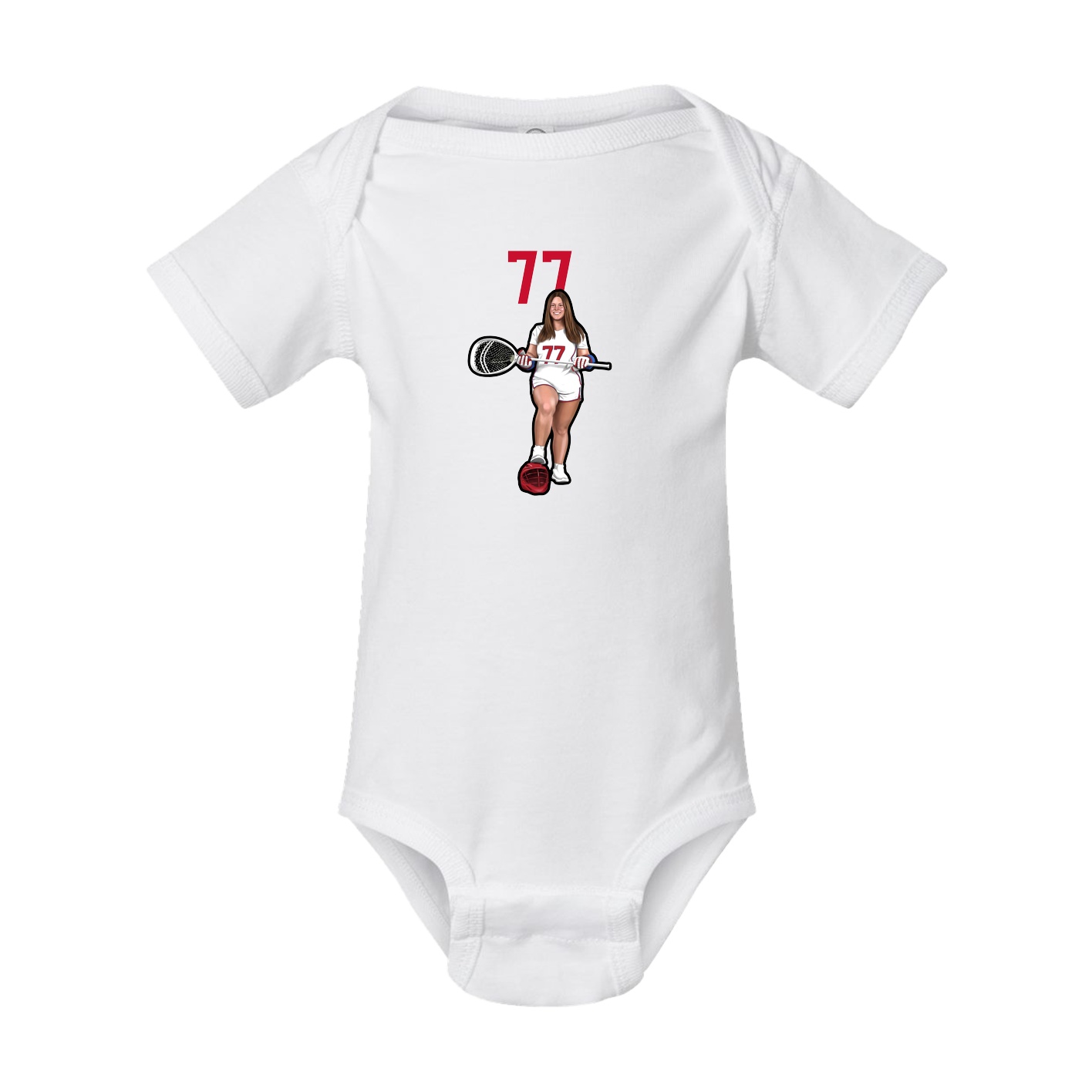 Baby Onesie — Number Top in White