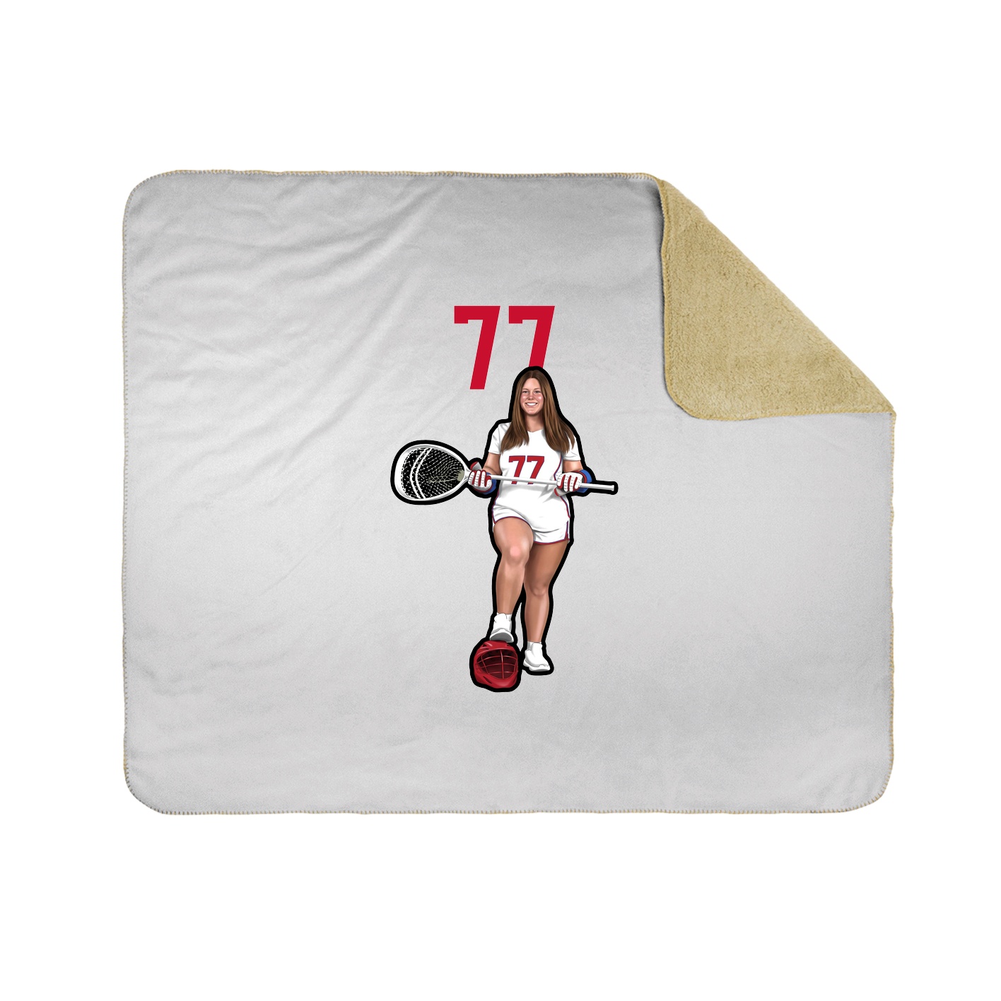 Throw Blanket — Number Top in White