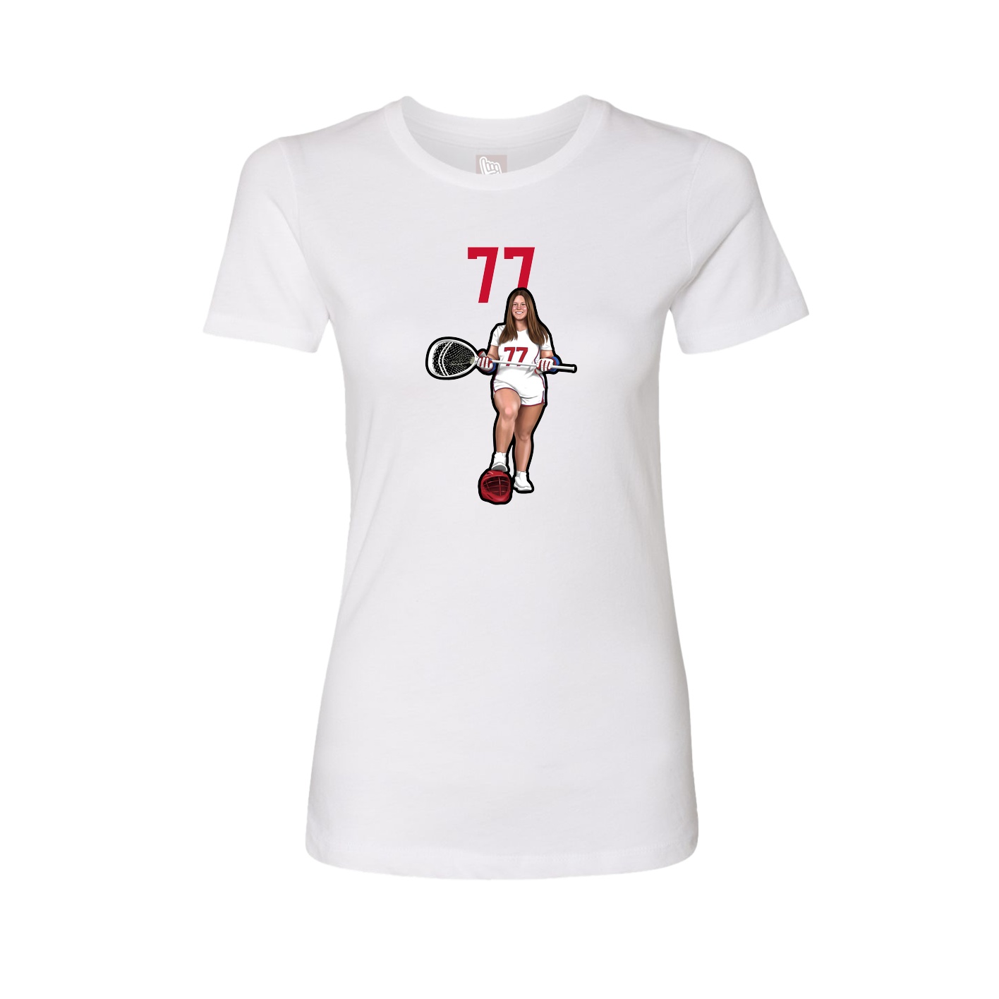 Fitted Women's Tee — Number Top in White