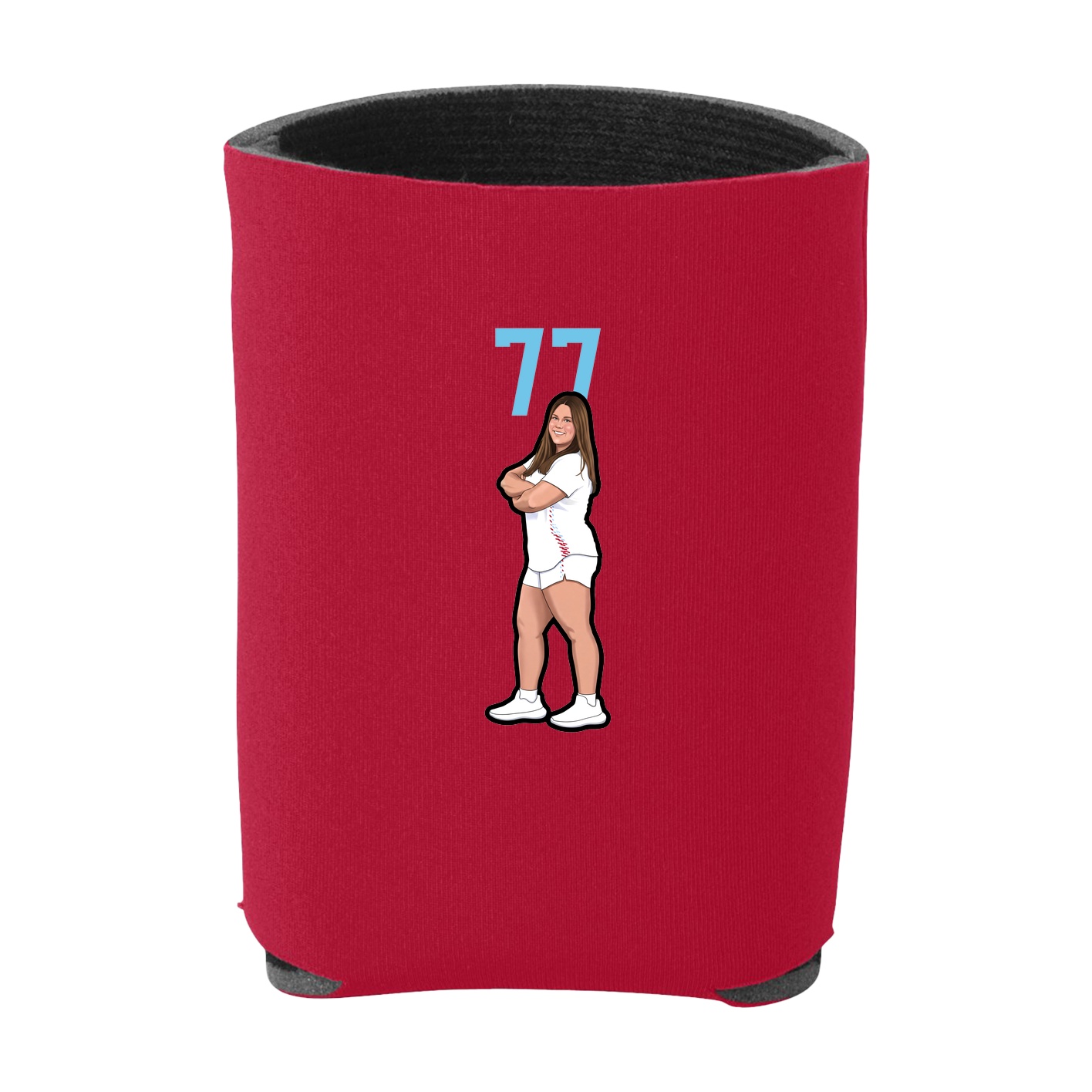 Can Holder — Number Top in Red