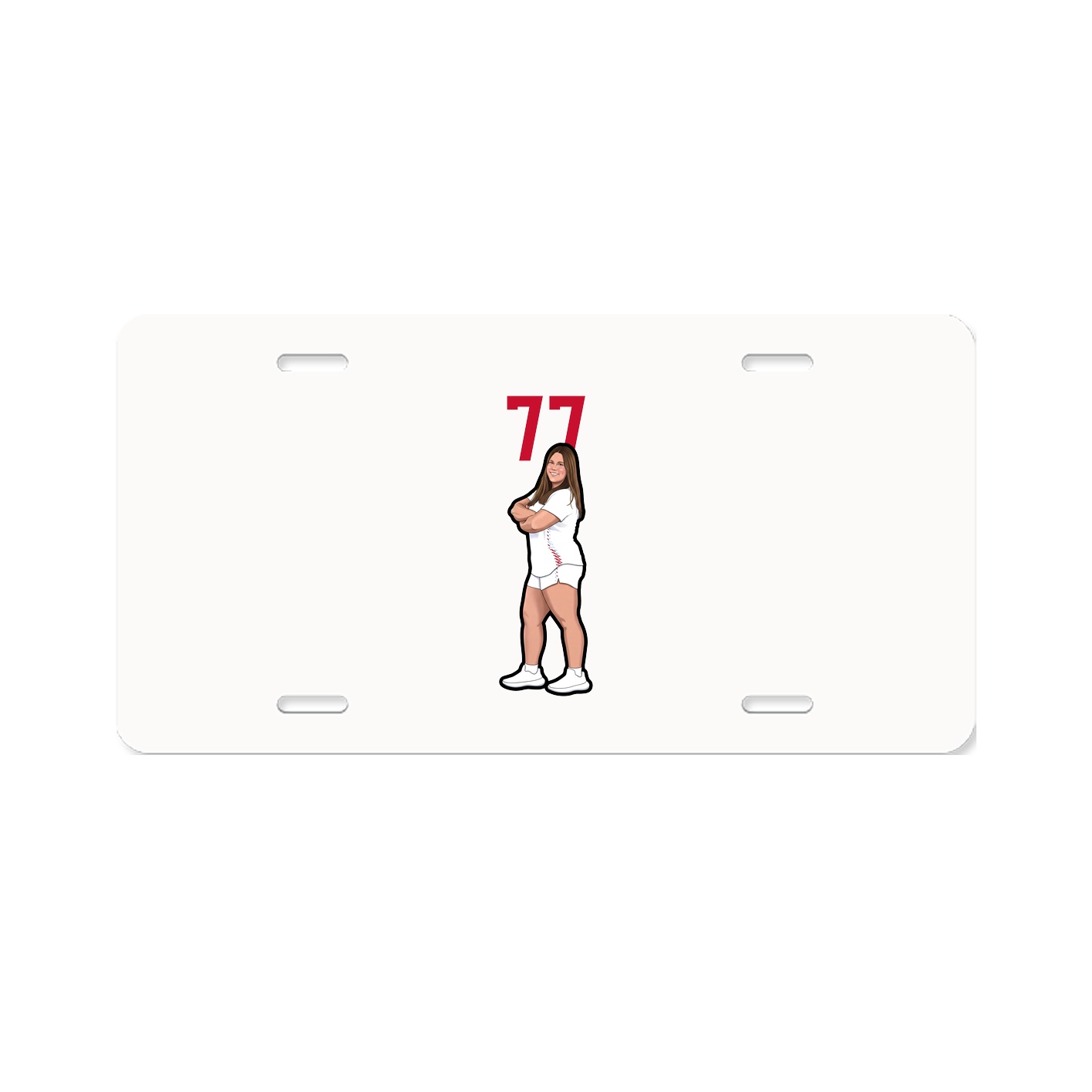 License Plate — Number Top in Classic