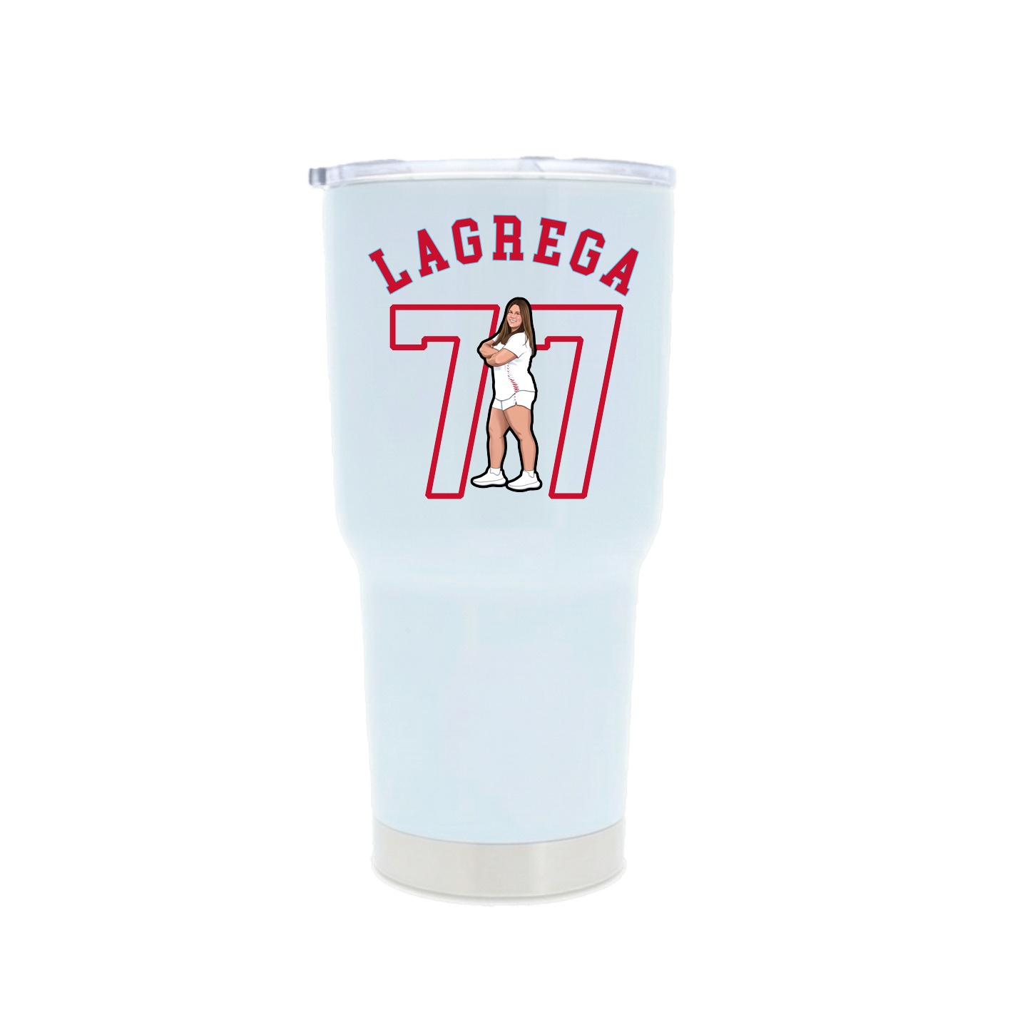 30oz Stainless Steel Tumbler — Shirsey Arch in White