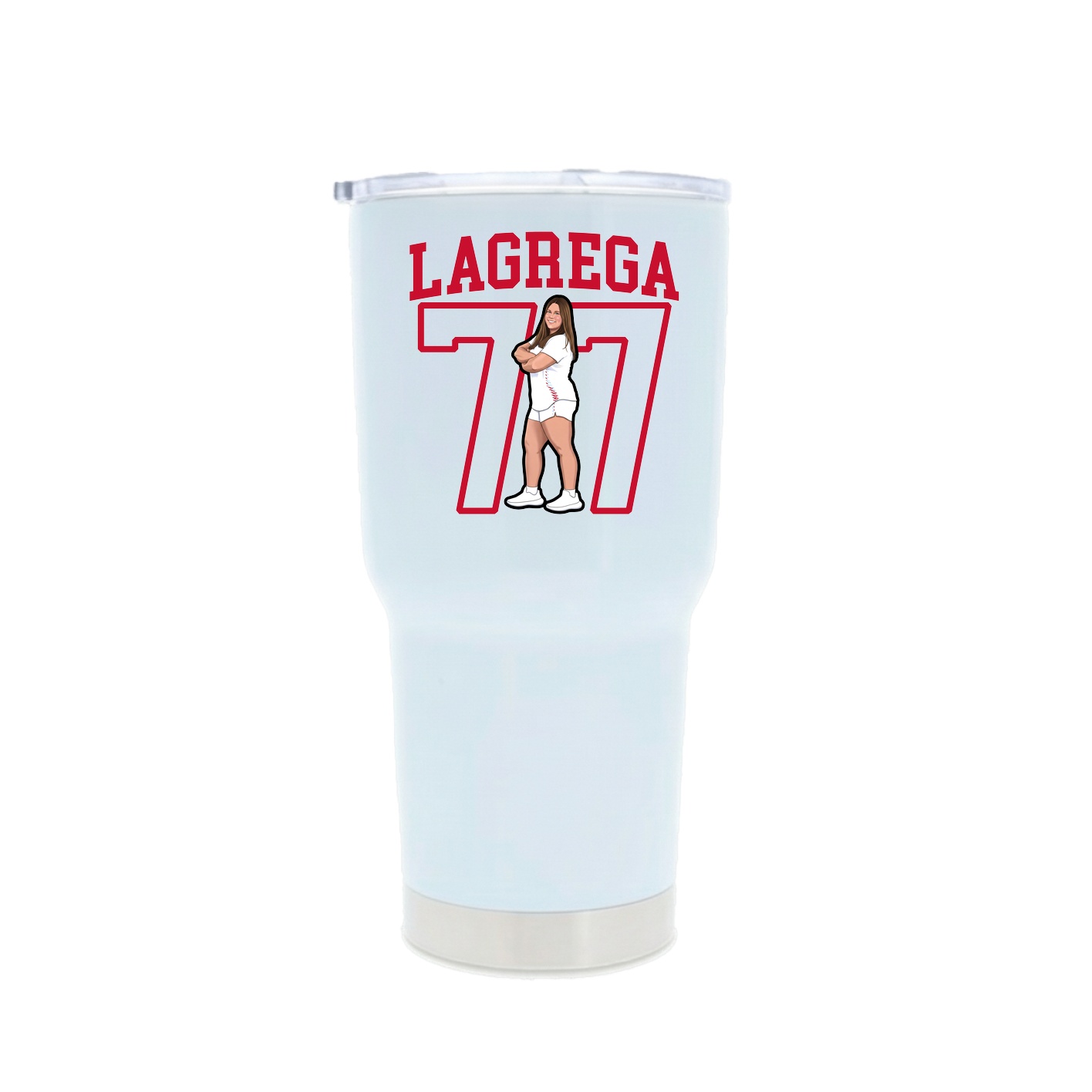 30oz Stainless Steel Tumbler — Shirsey in White