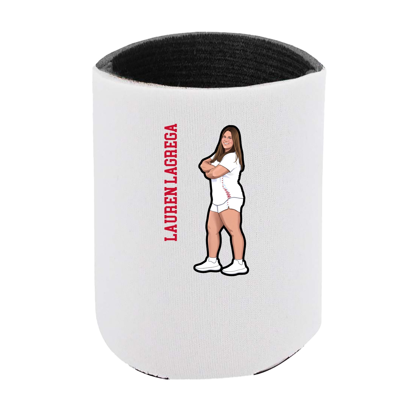 Can Holder — Name Vertical in White